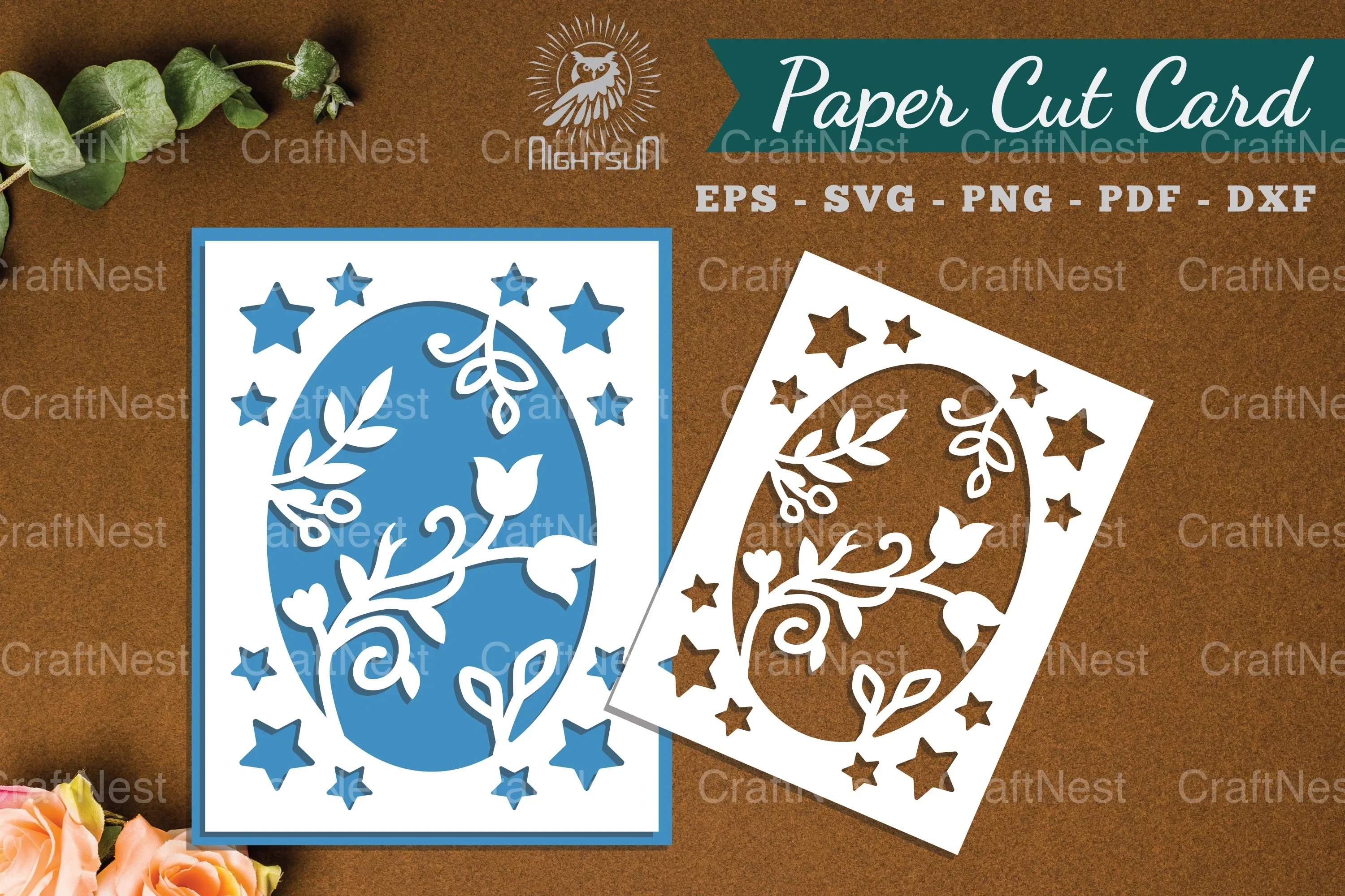 Floral Paper Cut Card SVG Bundle
