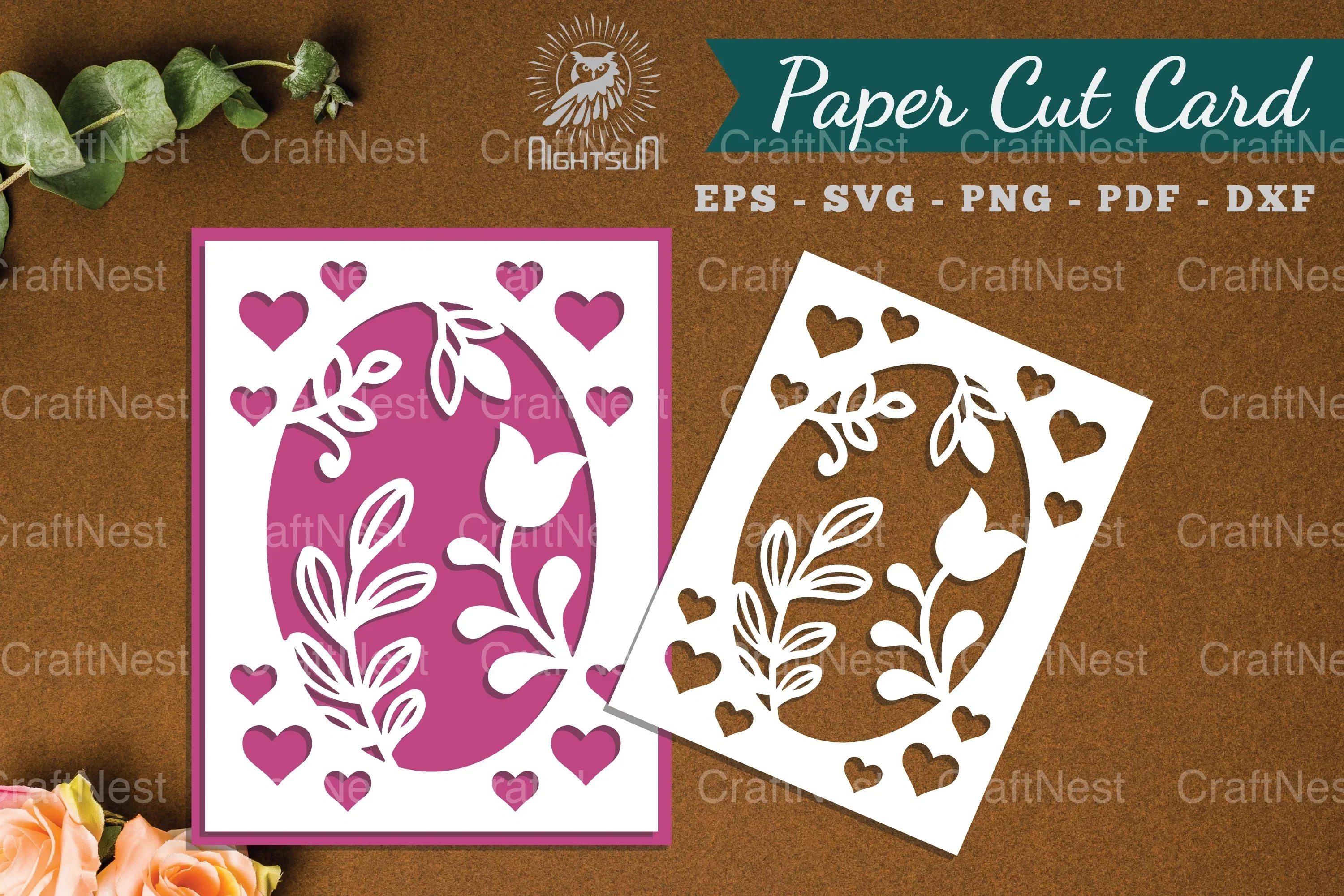 Floral Paper Cut Card SVG Bundle