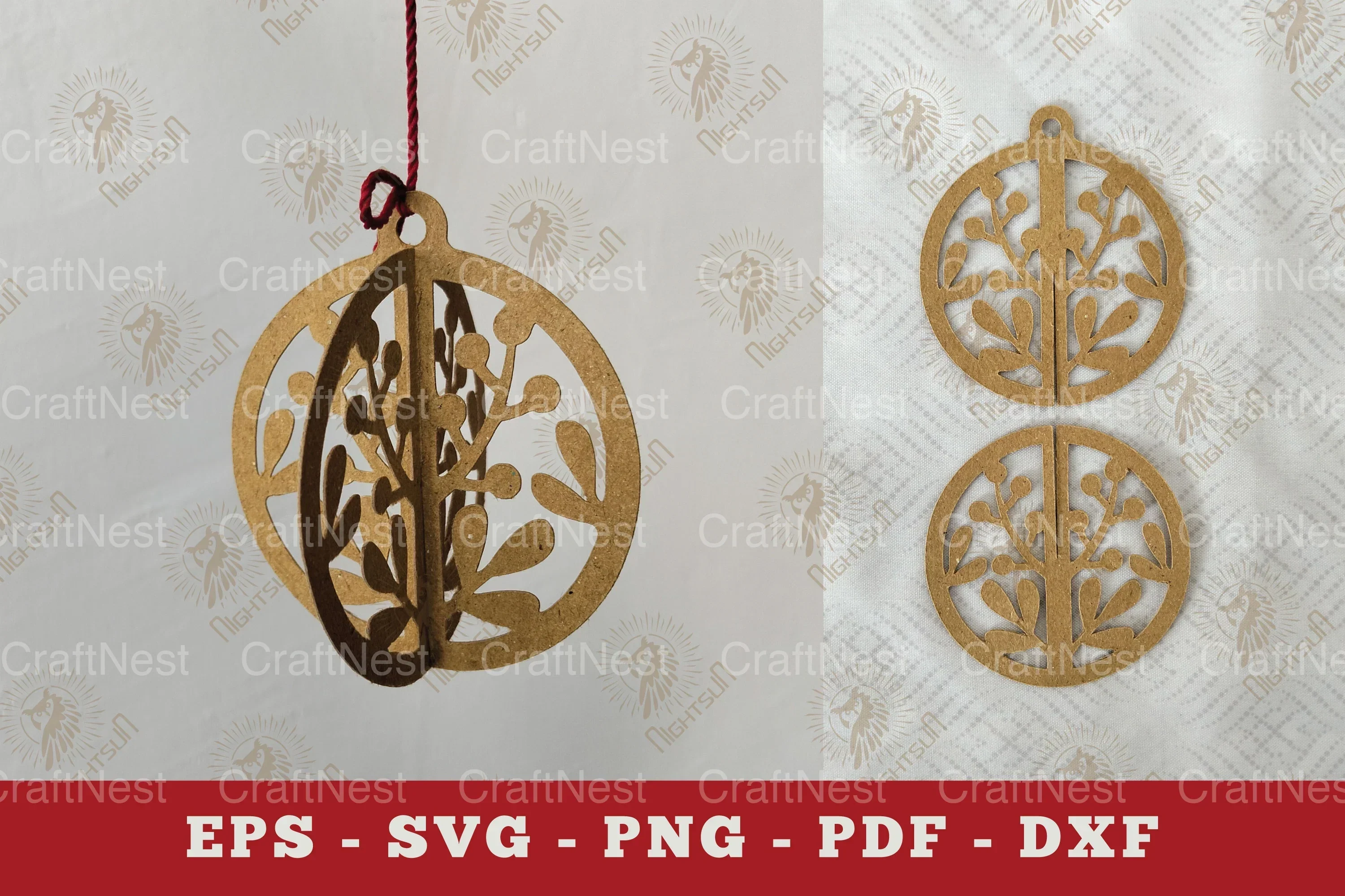 Floral Paper Cut Ornament Clipart Bundle