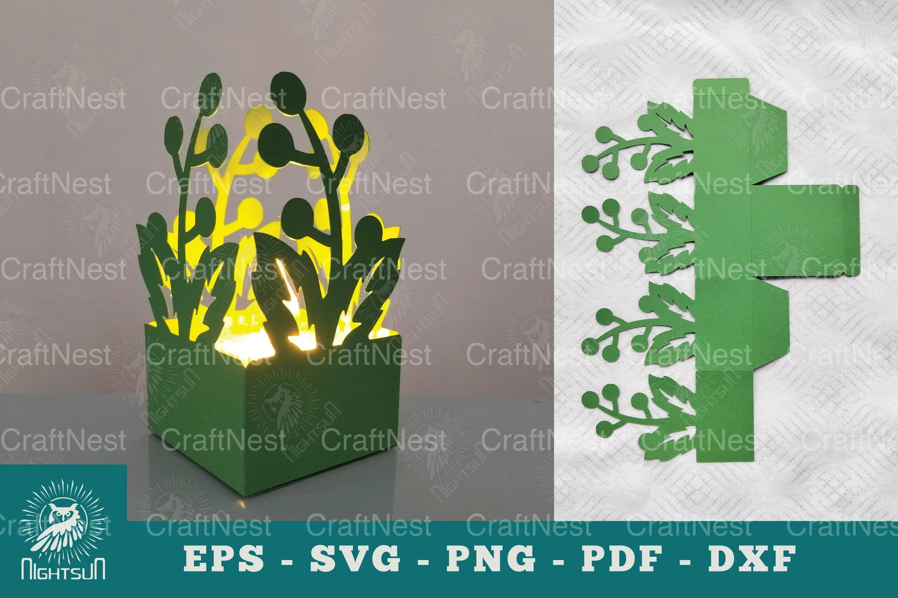 Floral Papercut Lantern Clipart Bundle