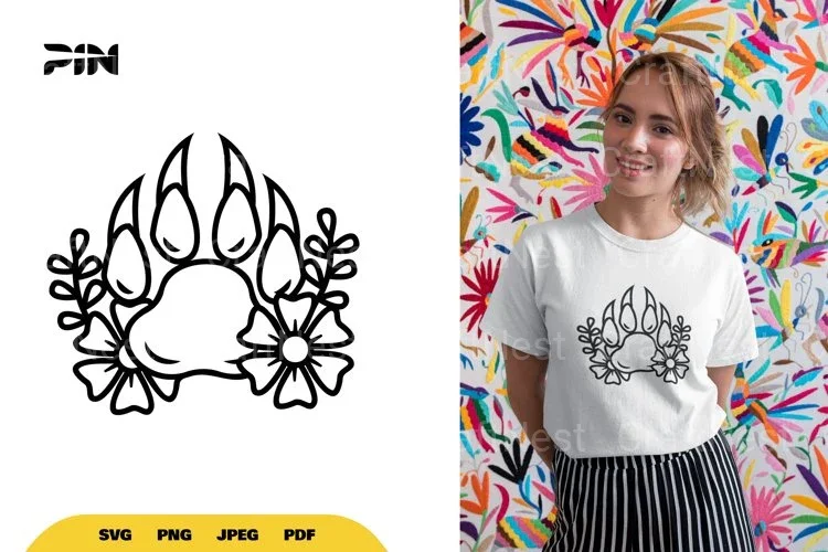 Floral Paw SVG Bundle