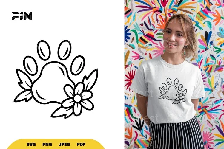 Floral Paw SVG Bundle