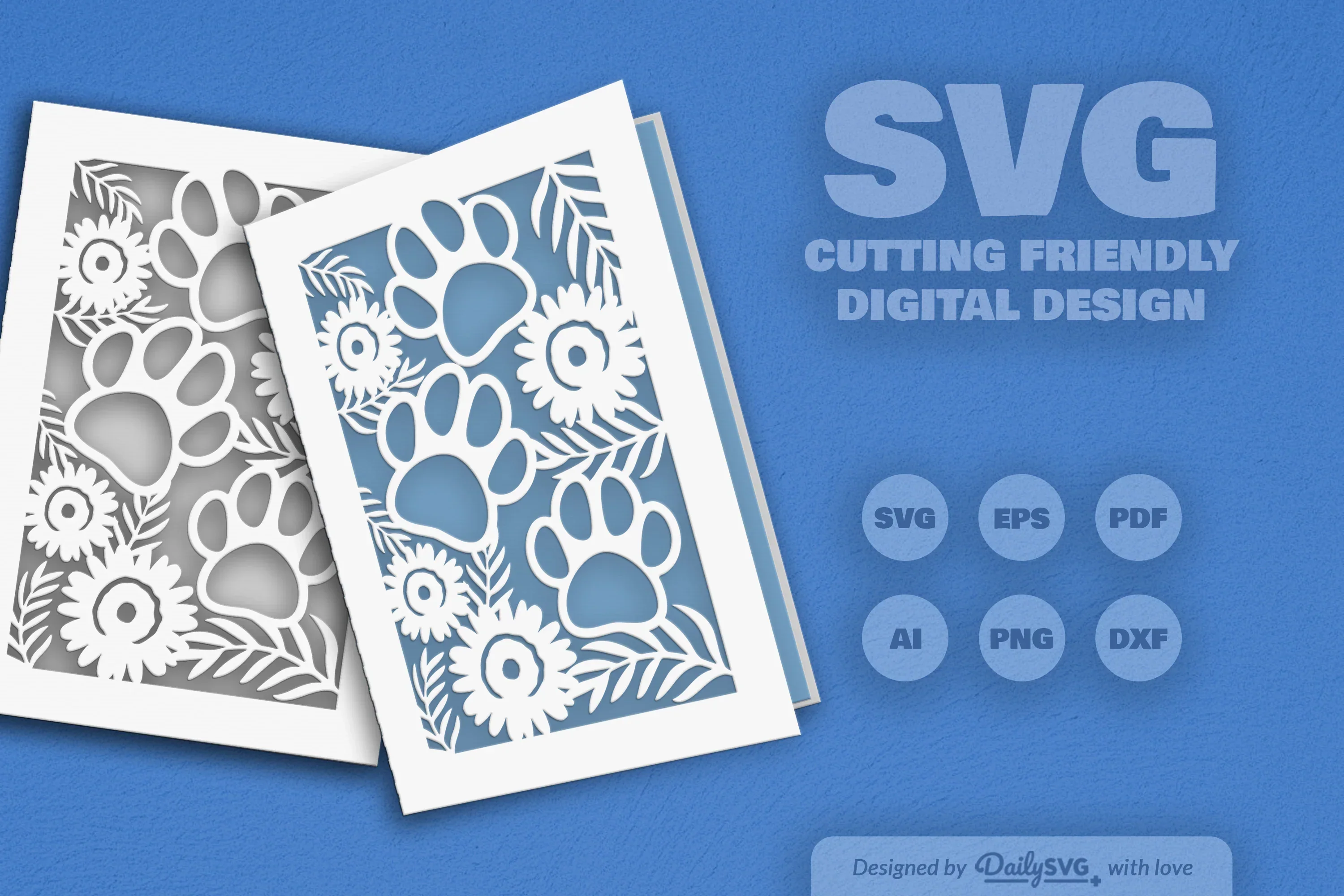 Floral Paw SVG Bundle for Pet Lovers - Image 2