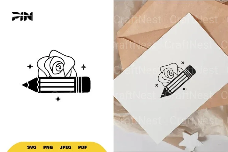 Floral Pencil SVG Bundle