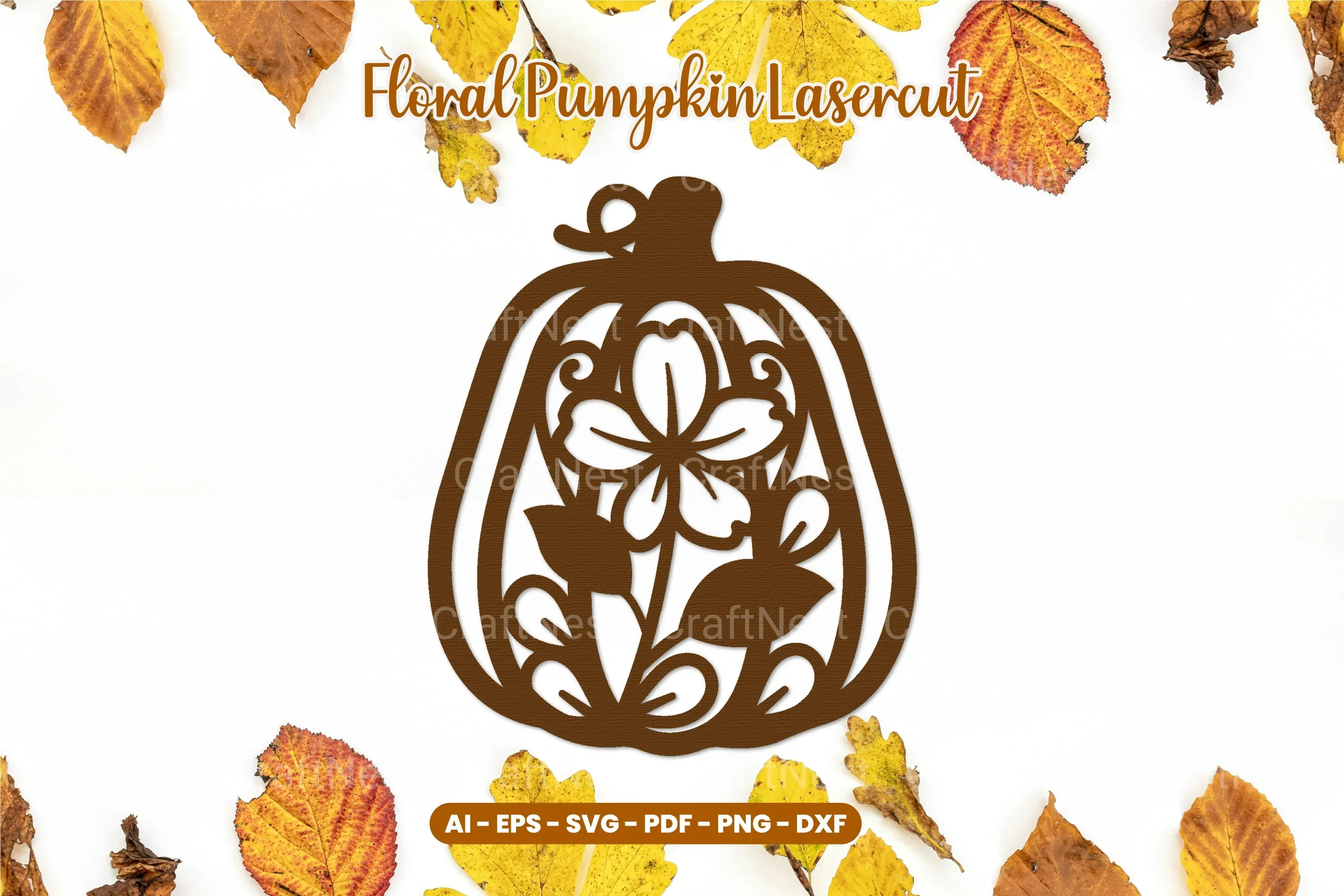 Floral Pumpkin Laser Cut SVG Bundle