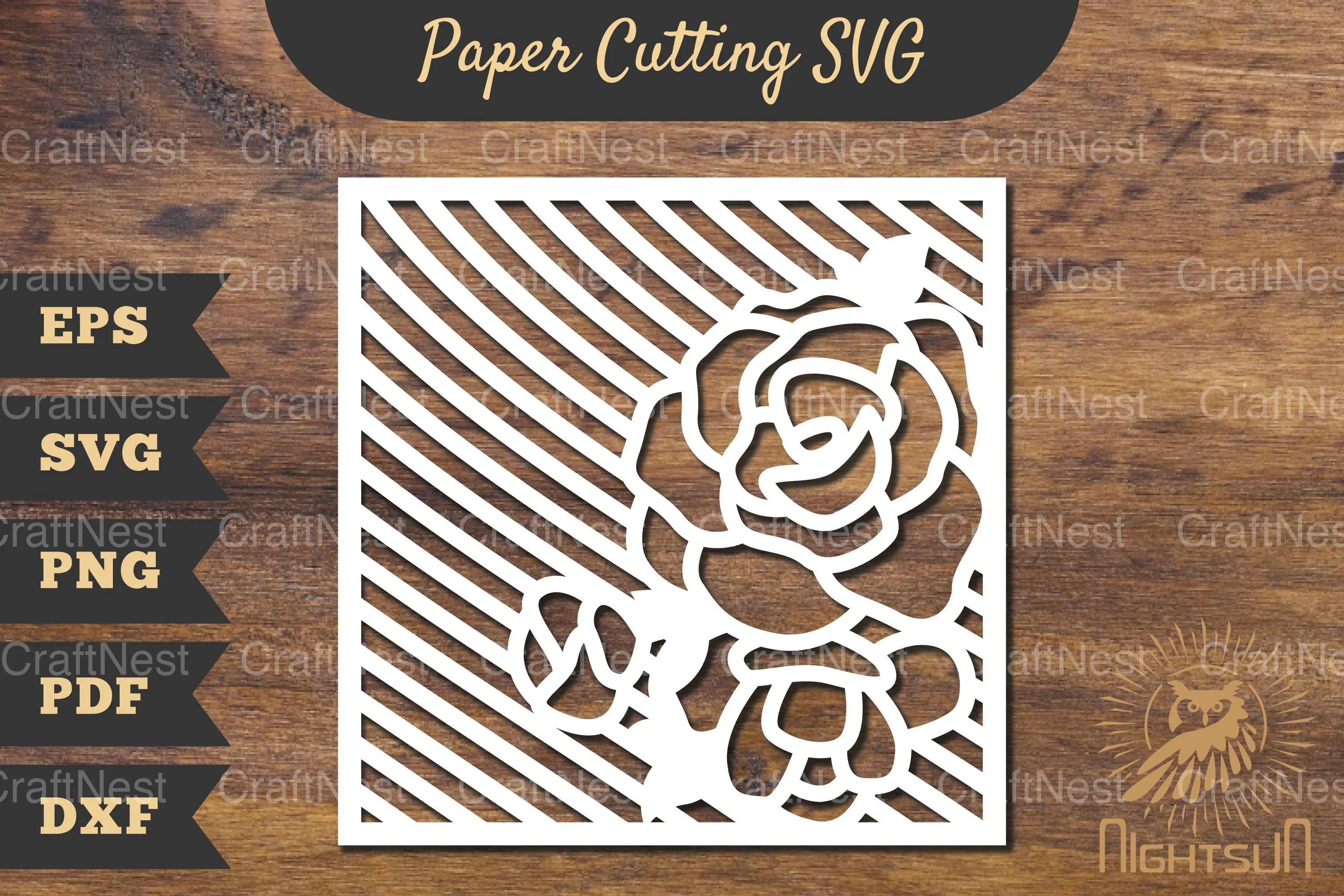 Floral Rectangle Frame Papercut SVG Bundle