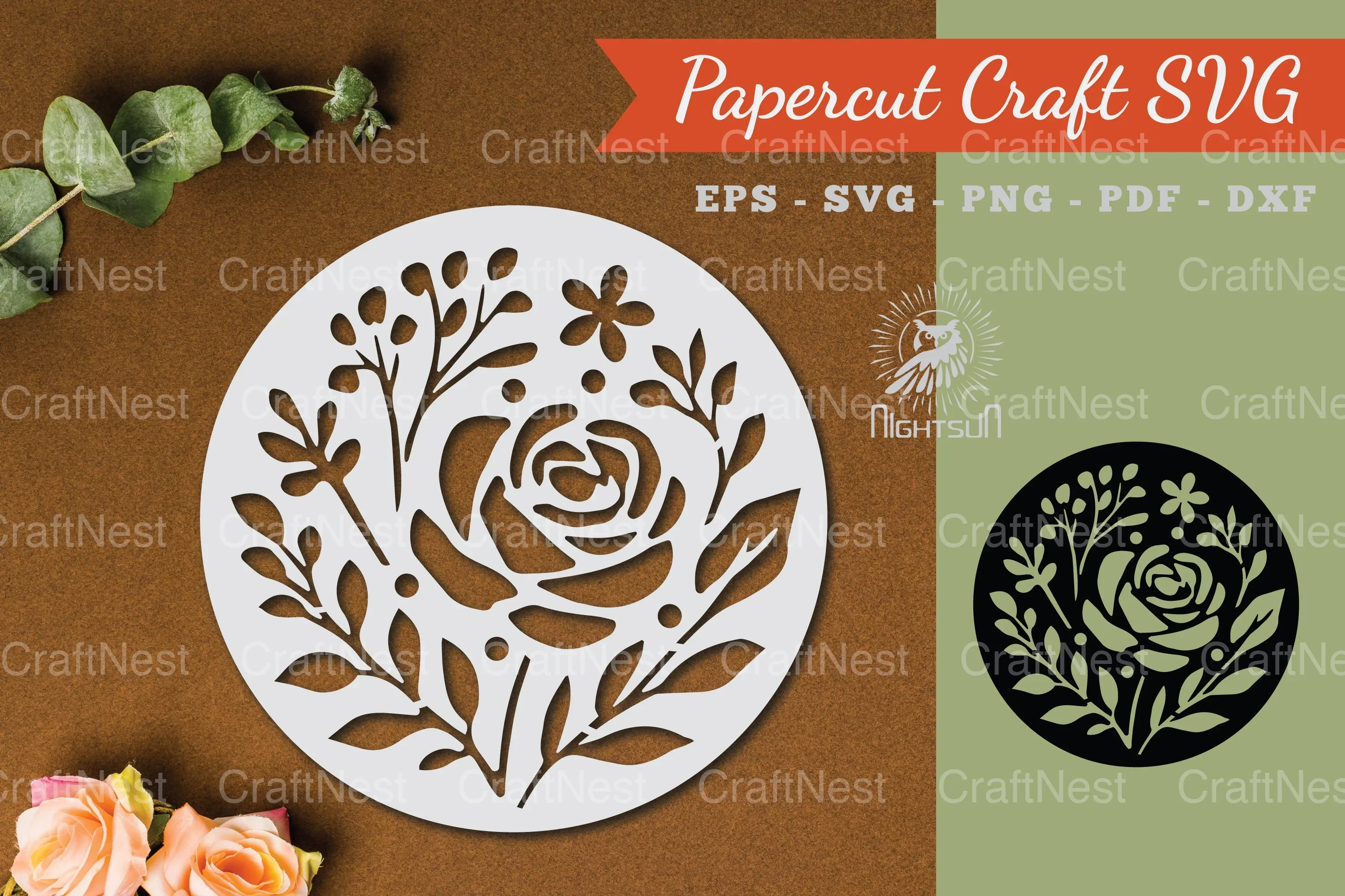 Floral Round Paper Cut SVG Bundle