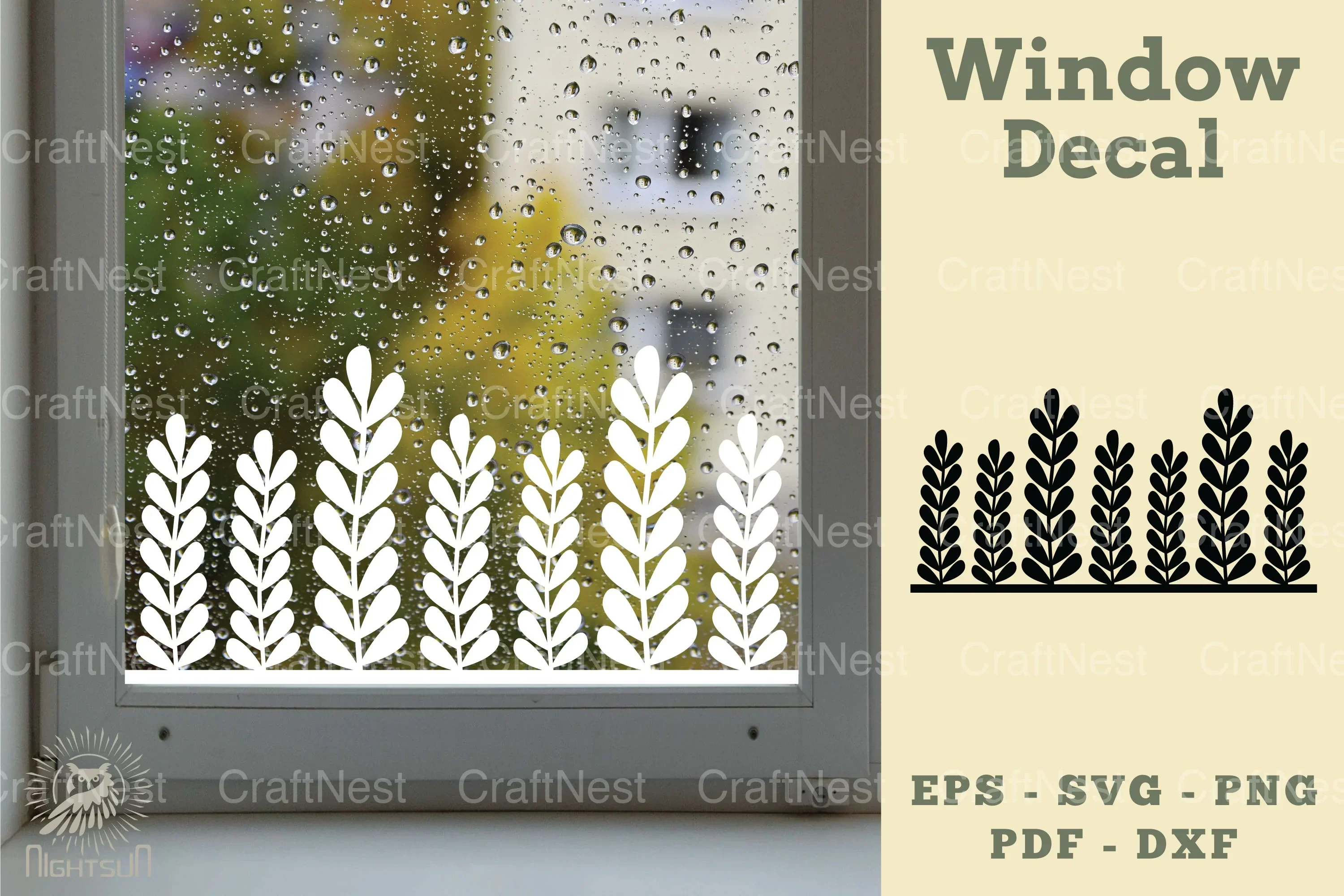 Floral Window Decal SVG Bundle