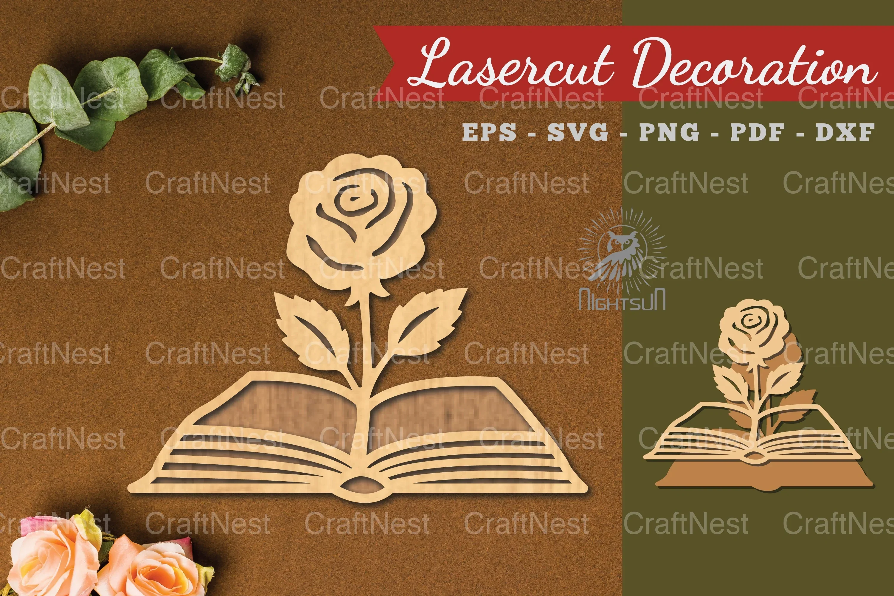 Flower Book Laser Cut Decoration Bundle