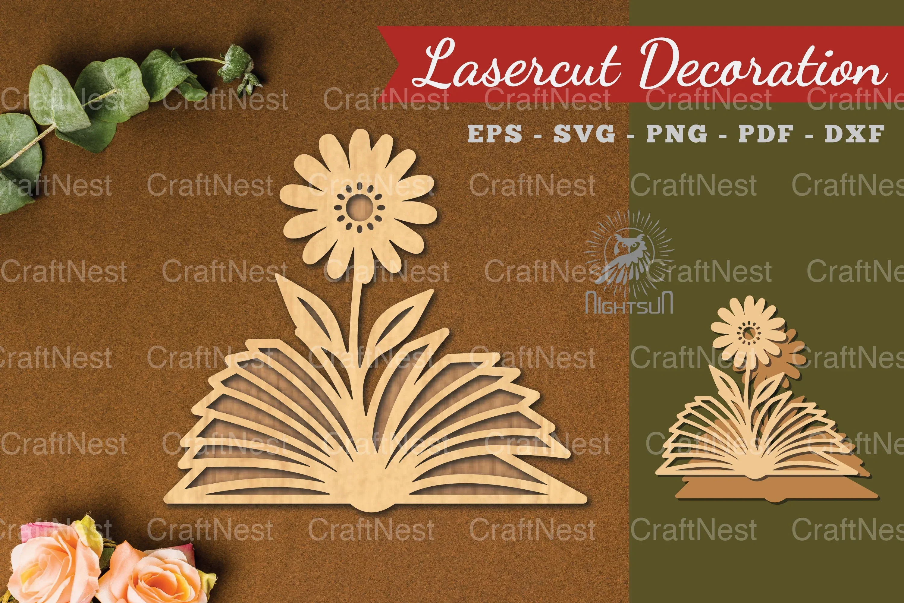 Flower Book Laser Cut Decoration Bundle
