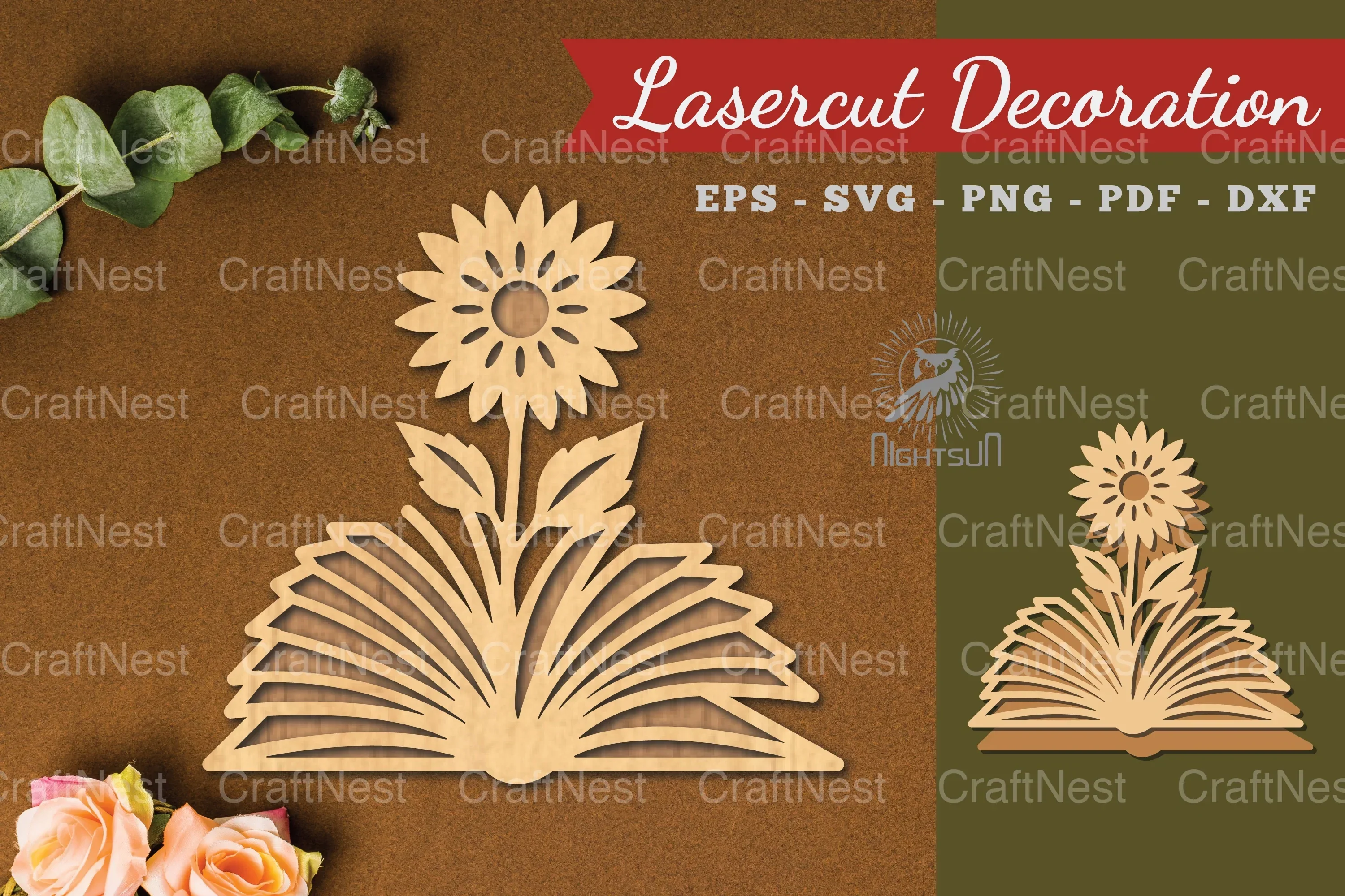 Flower Book Laser Cut Decoration Bundle