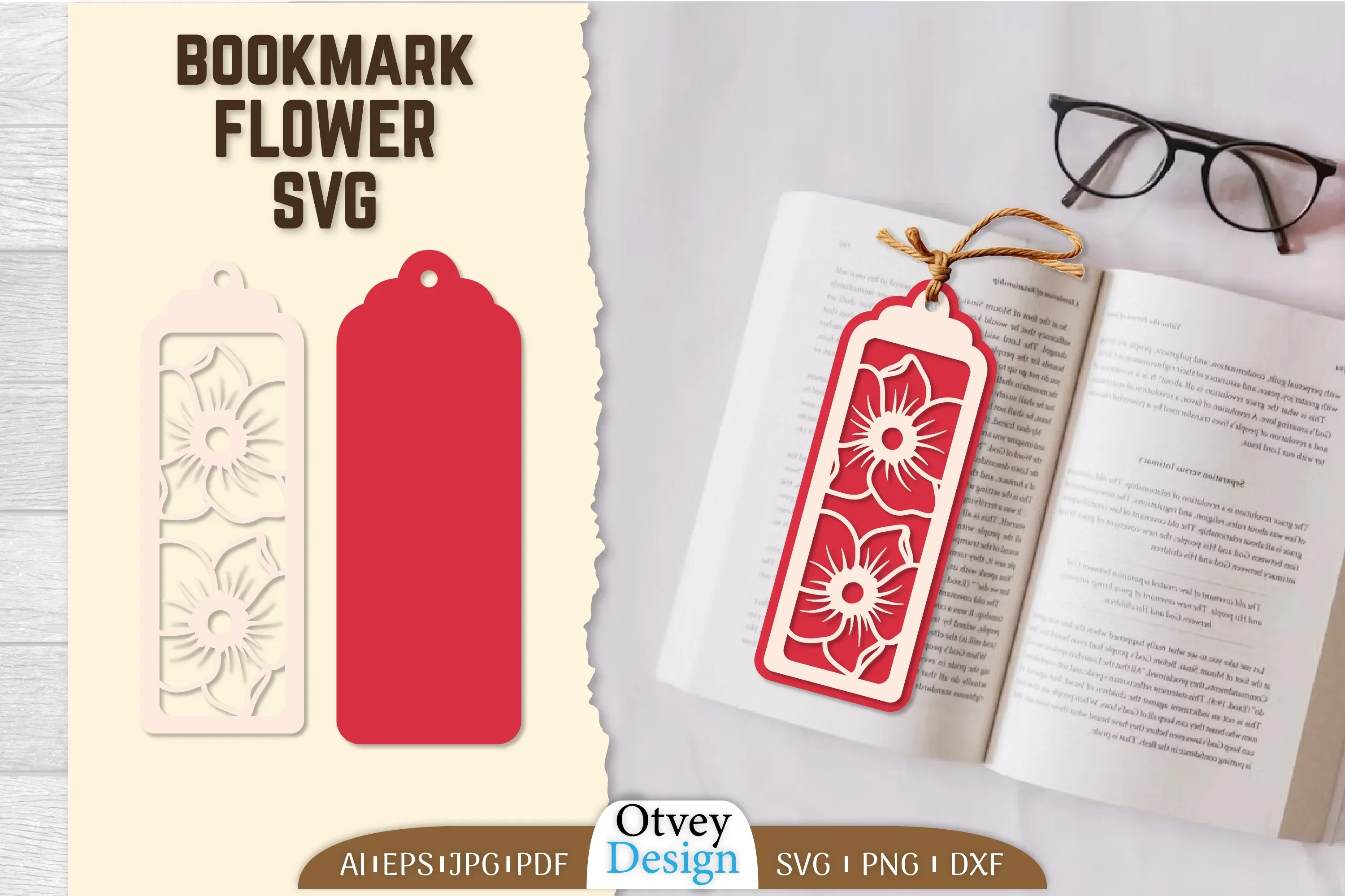 Flower Bookmark SVG Bundle