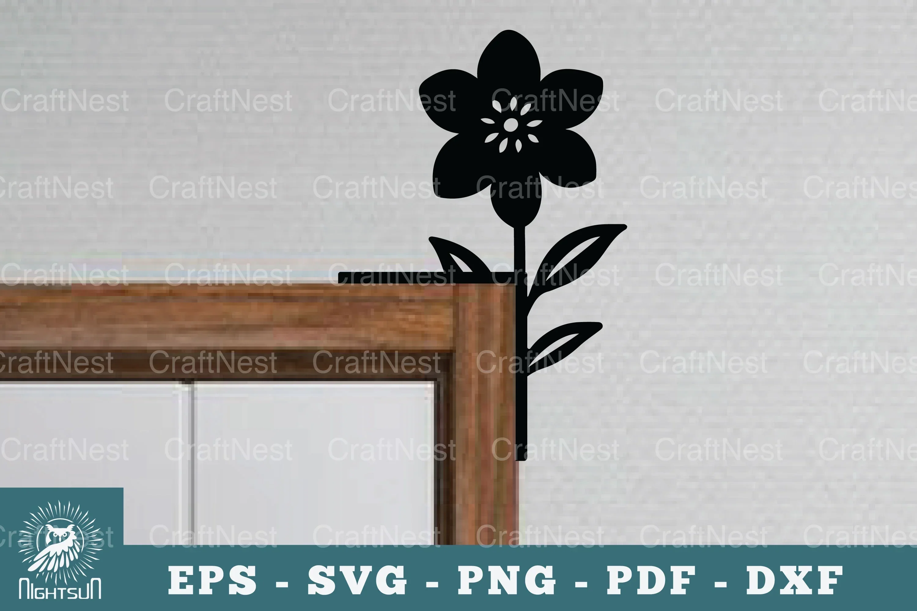 Flower Door Corner Lasercut SVG Bundle
