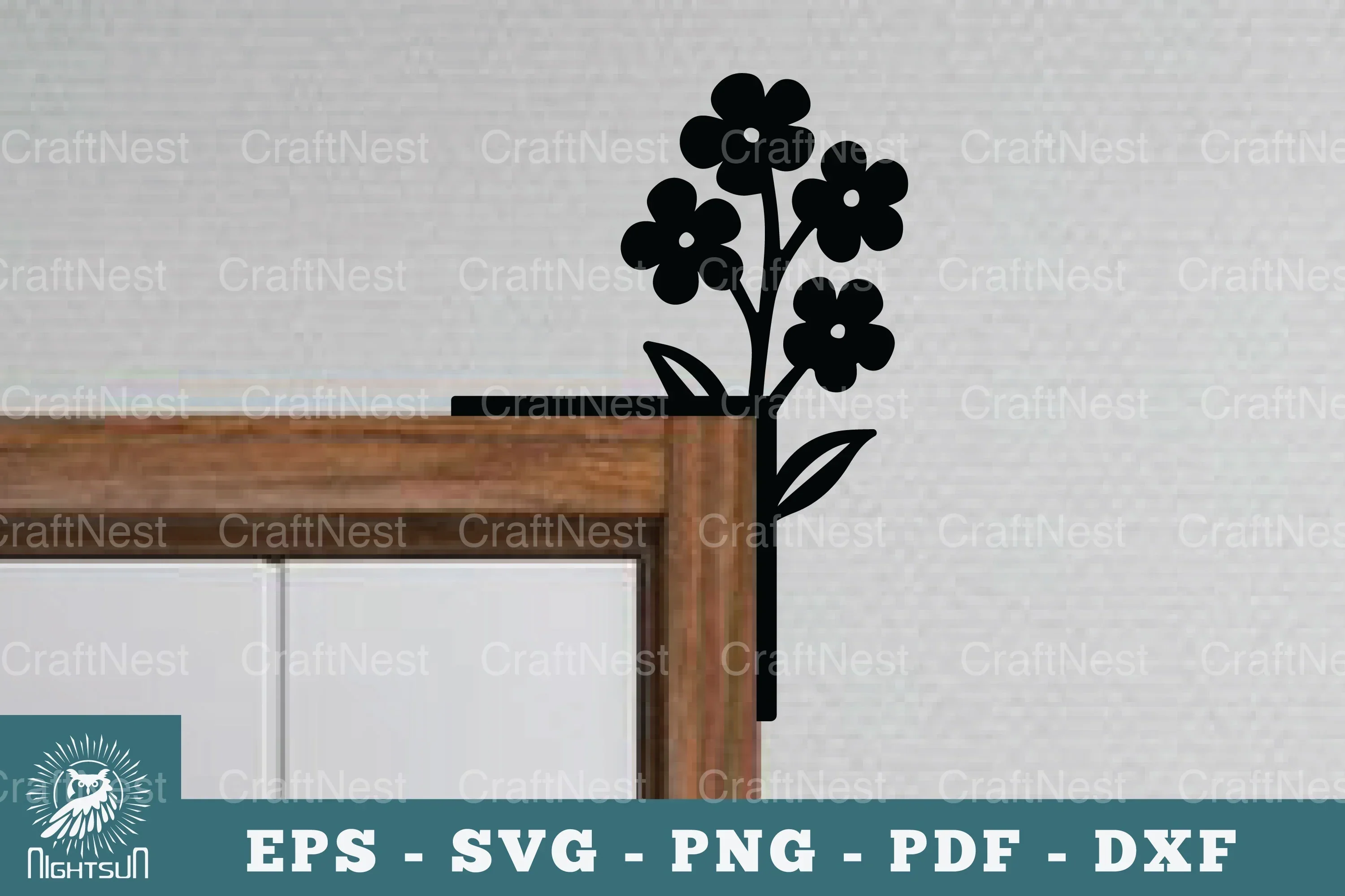 Flower Door Corner Lasercut SVG Bundle