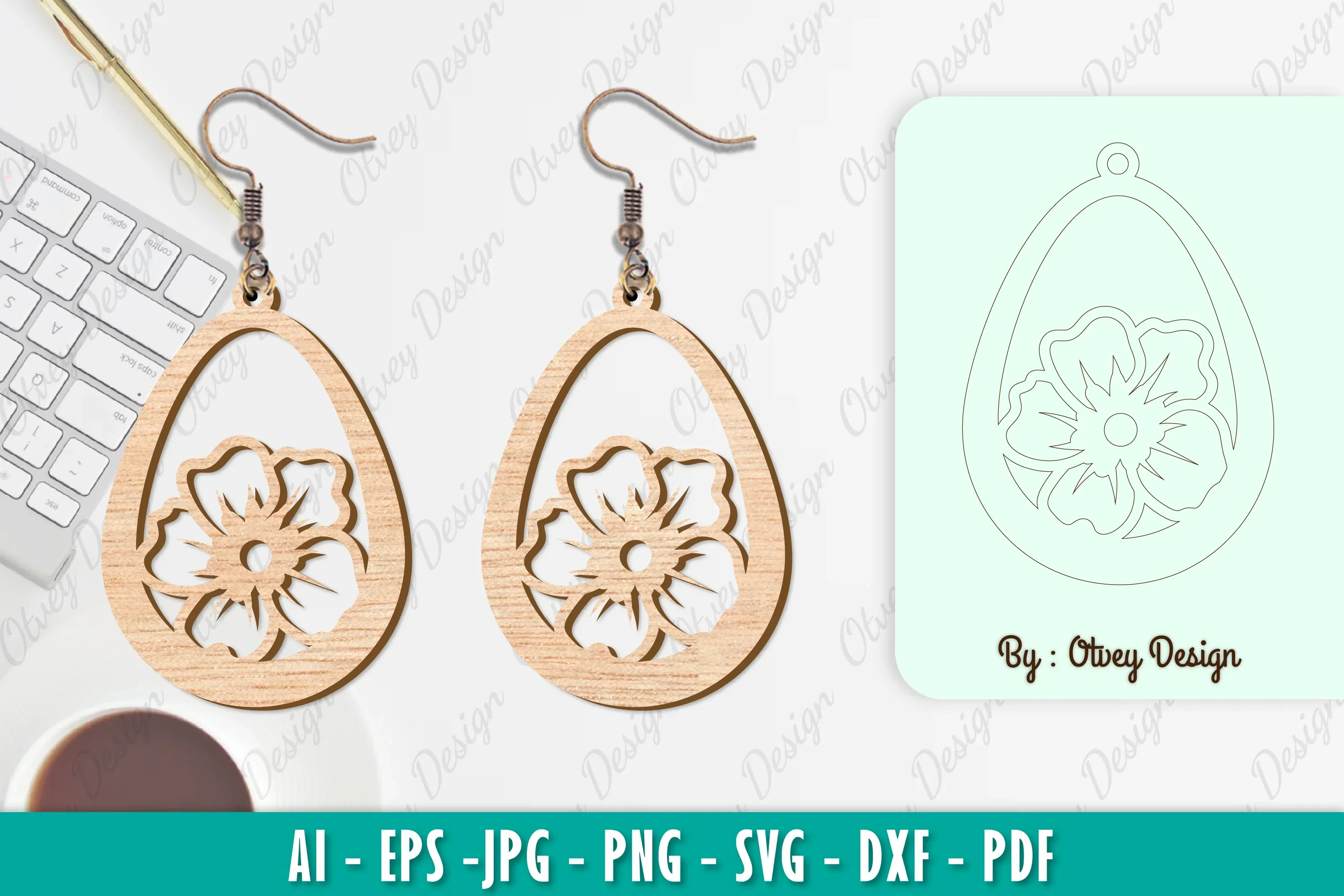 Flower Earring SVG Bundle