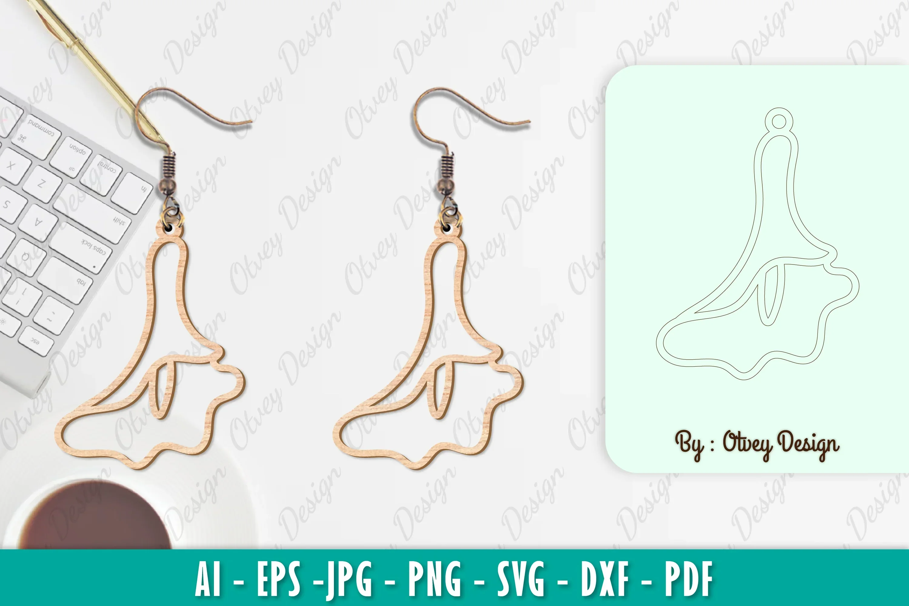 Flower Earring SVG Bundle