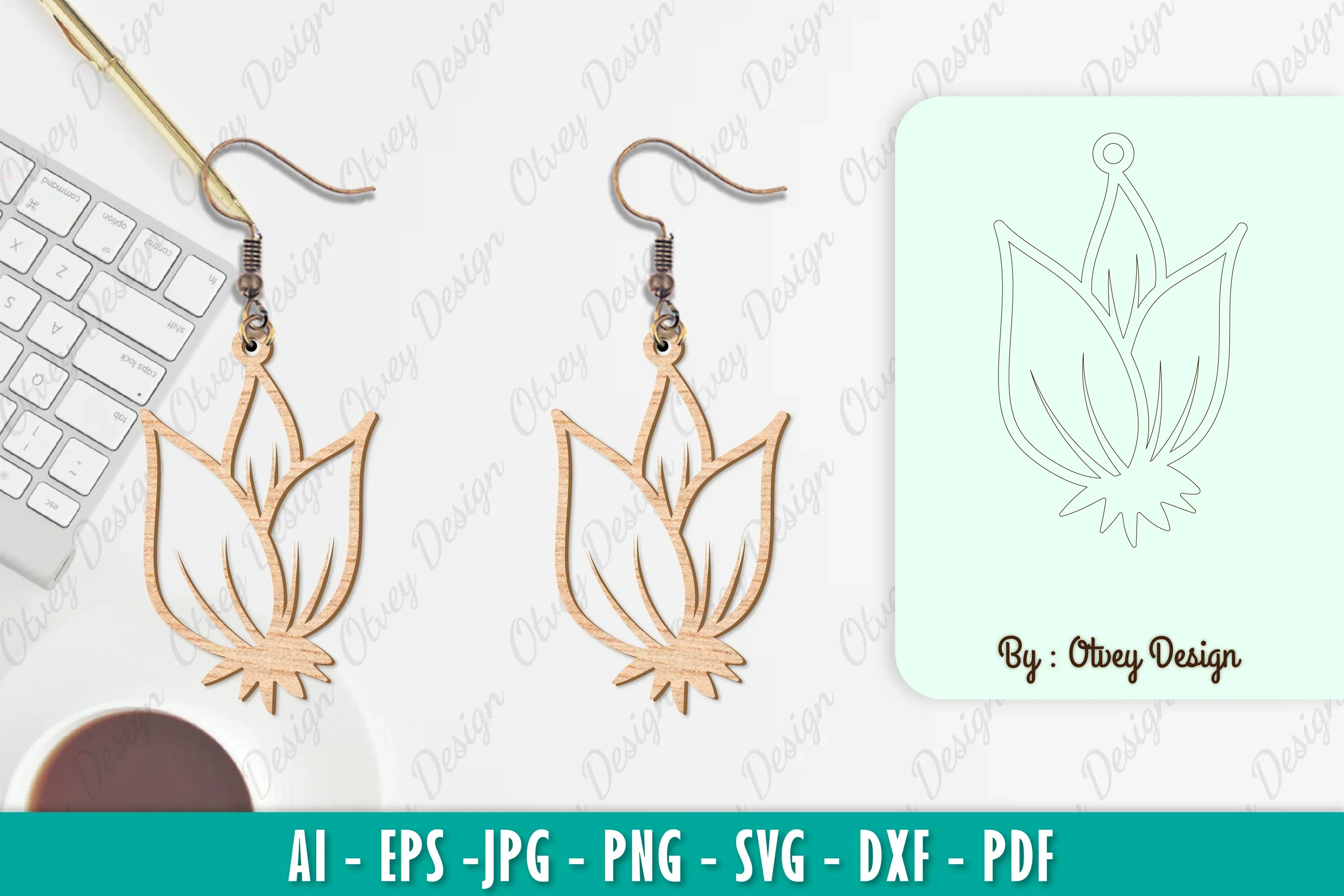 Flower Earring SVG Bundle
