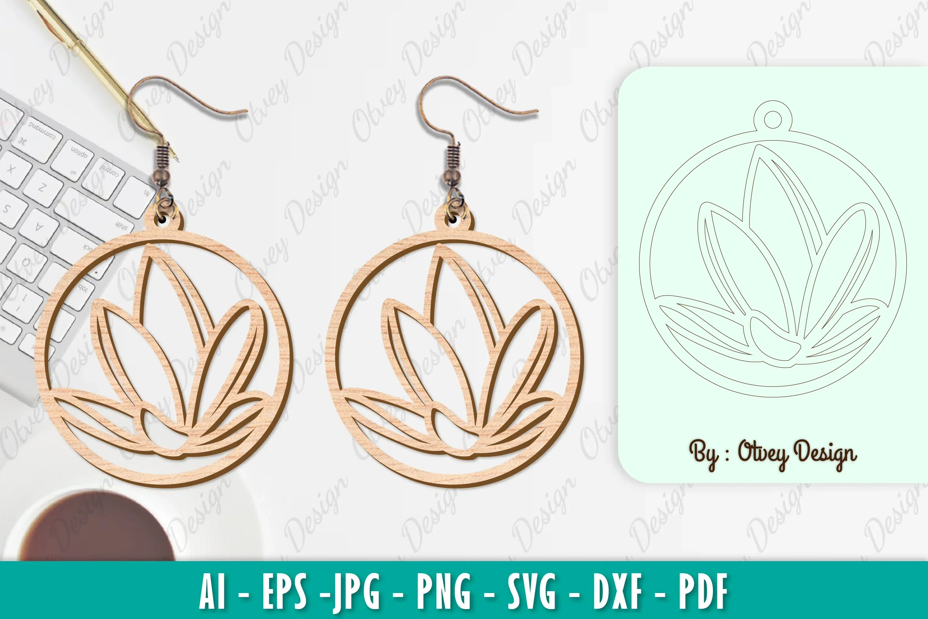 Flower Earring SVG Bundle