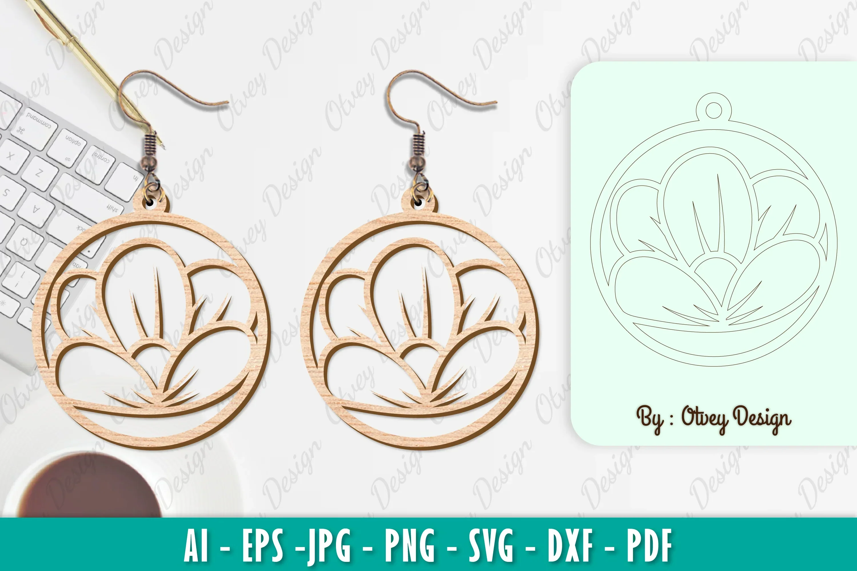 Flower Earring SVG Bundle