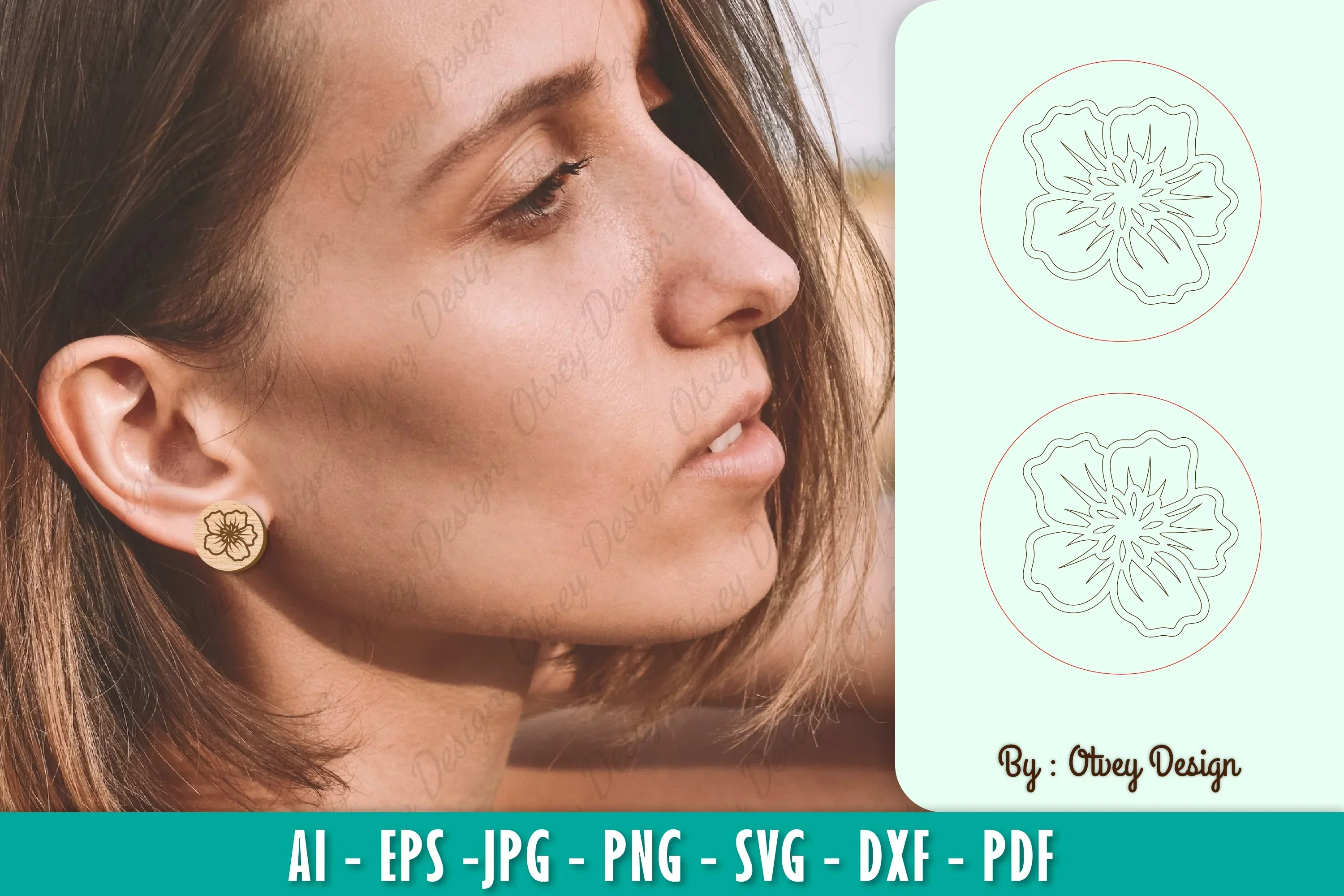 Flower Earring SVG Bundle