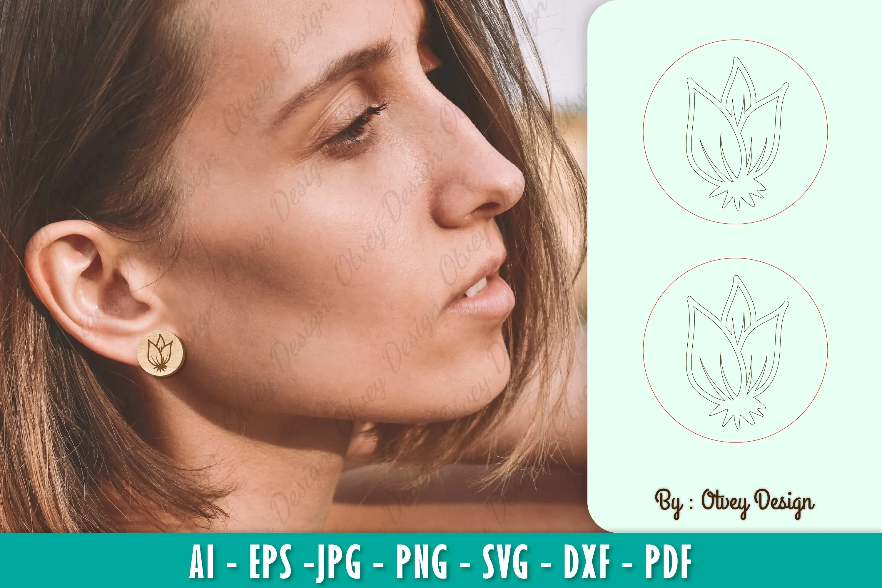 Flower Earring SVG Bundle