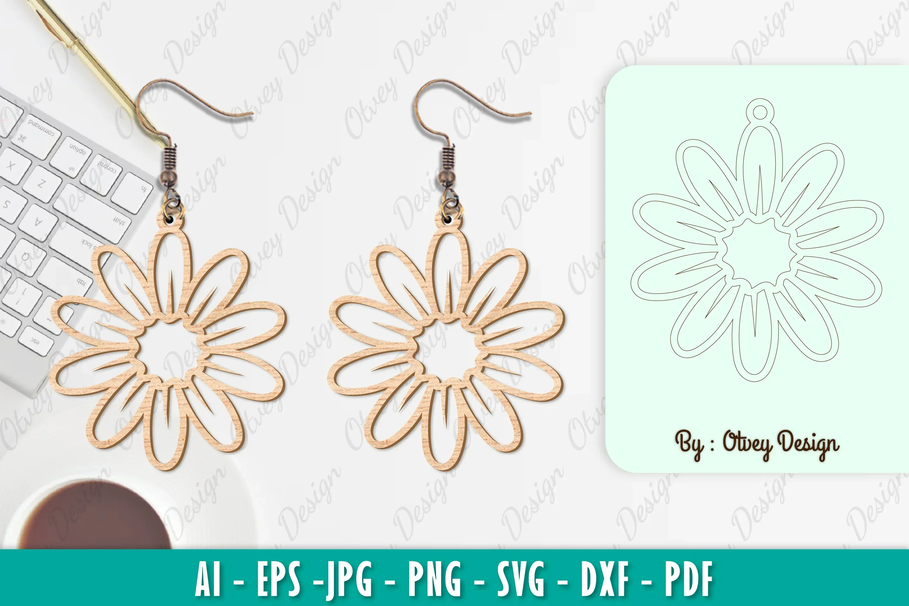 Flower Earring SVG Bundle