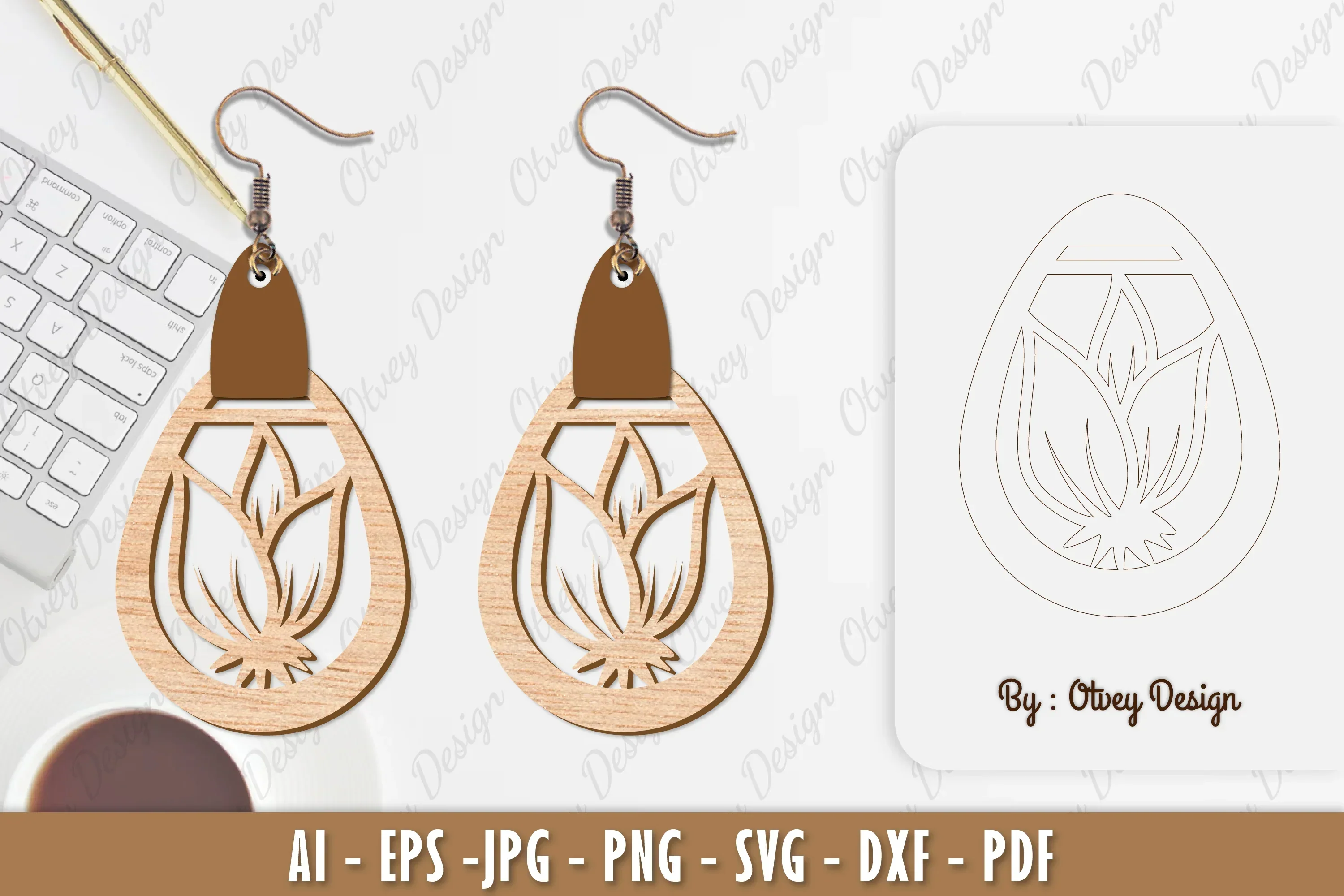 Flower Earring SVG Bundle