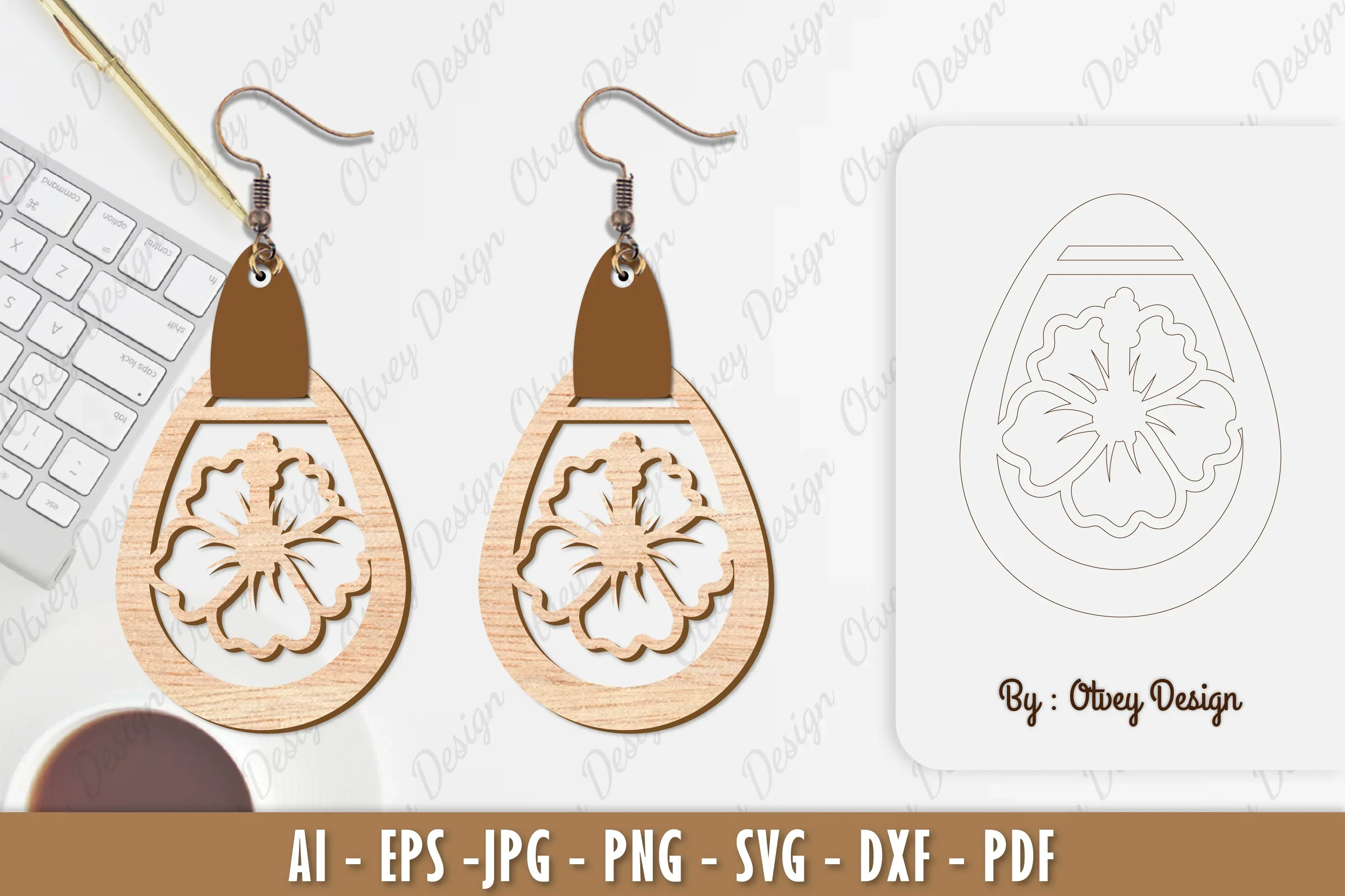 Flower Earring SVG Bundle