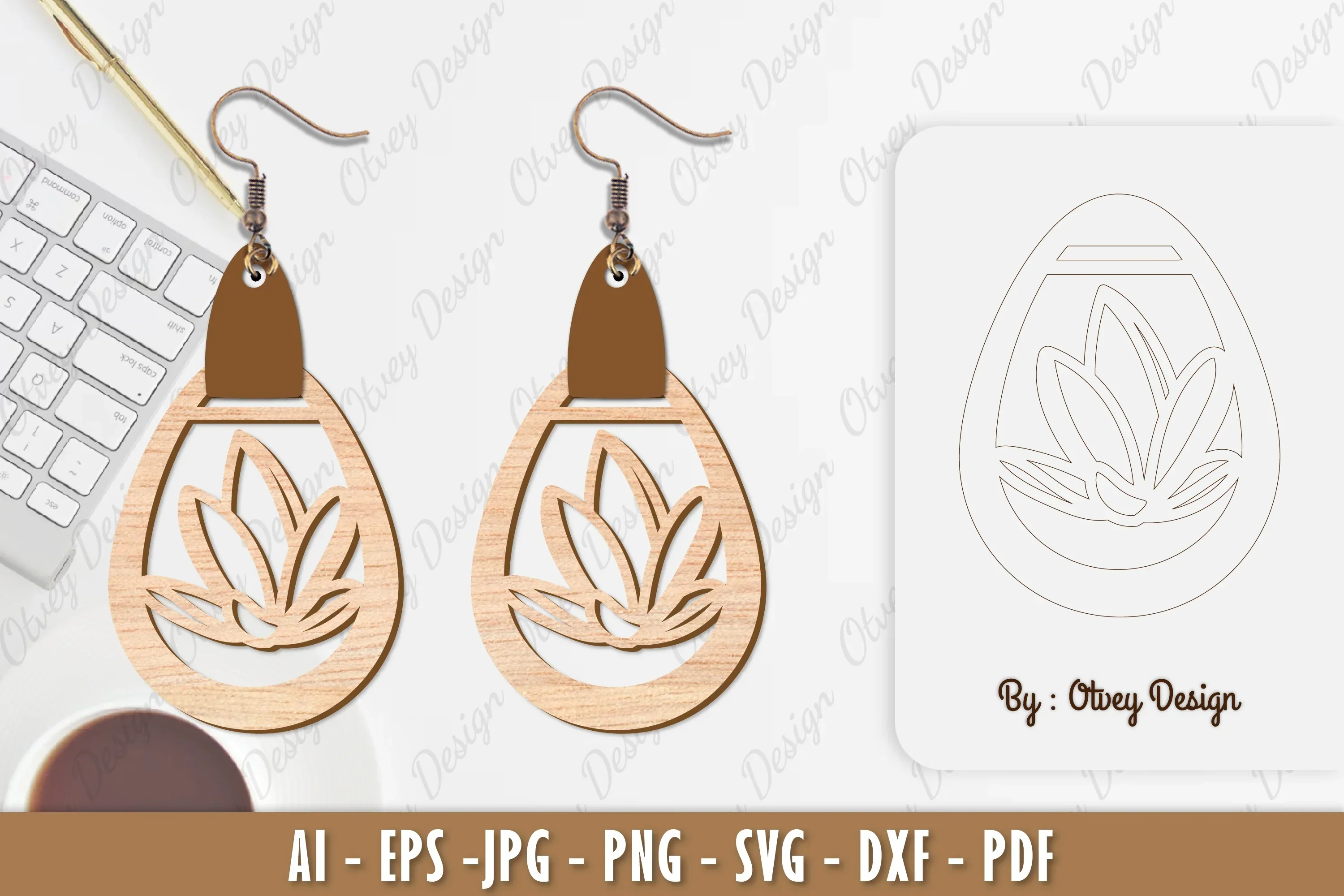 Flower Earring SVG Bundle