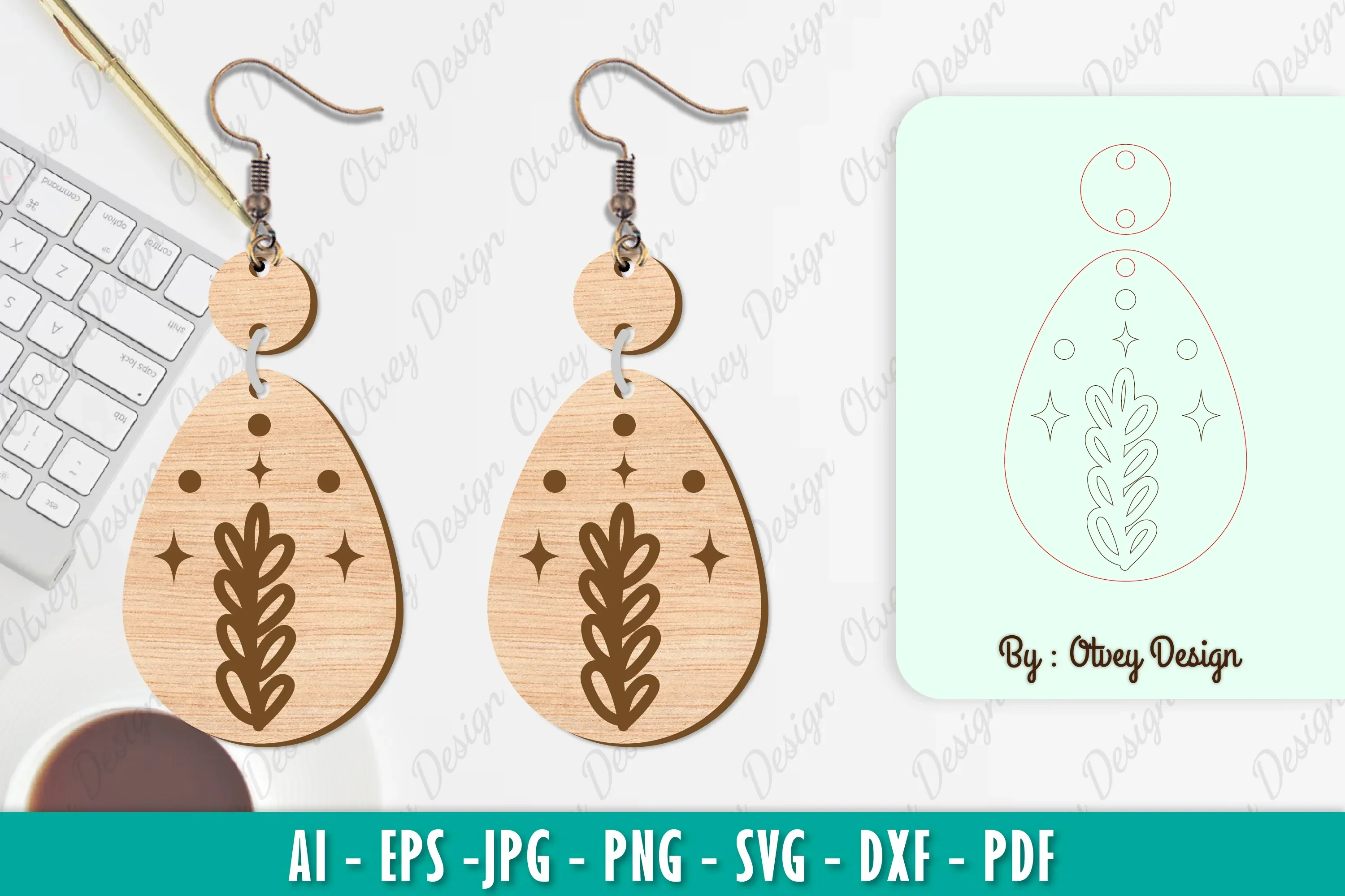 Flower Earring SVG Bundle