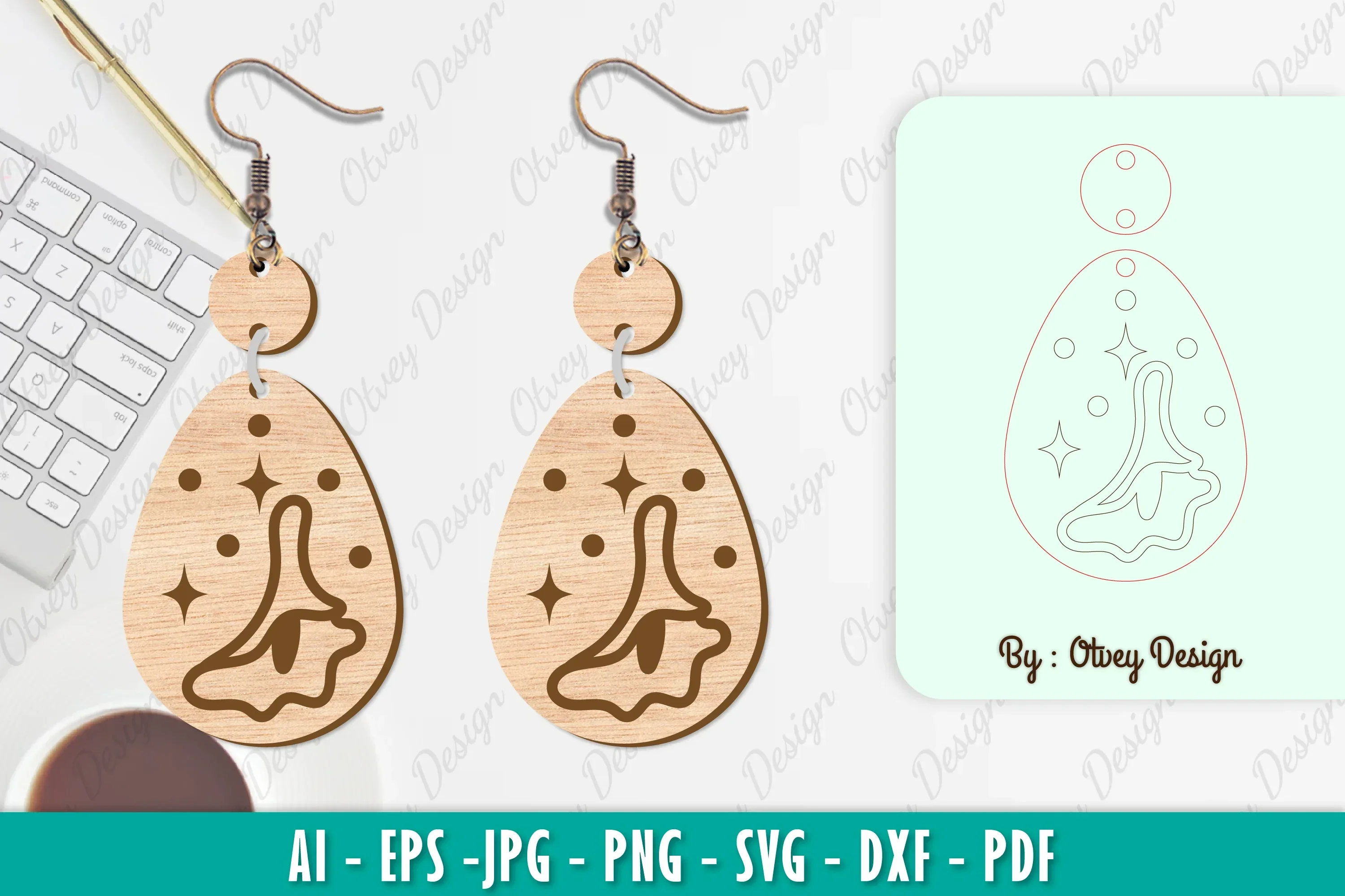 Flower Earring SVG Bundle
