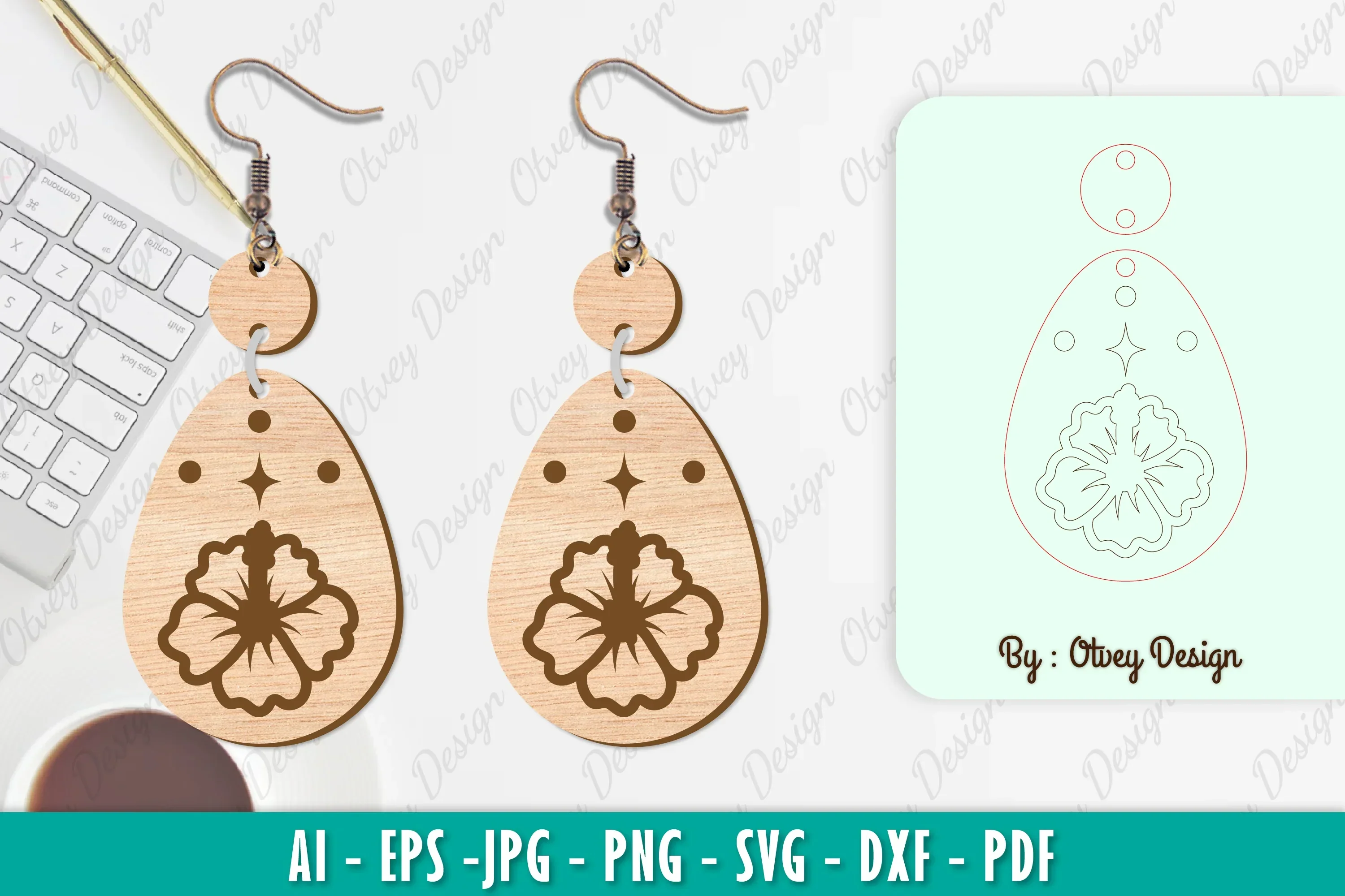 Flower Earring SVG Bundle