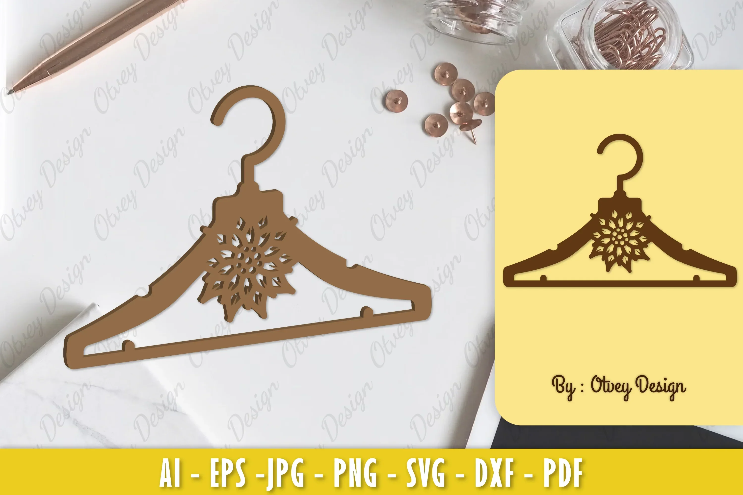 Flower Hanger Laser Cut SVG Bundle