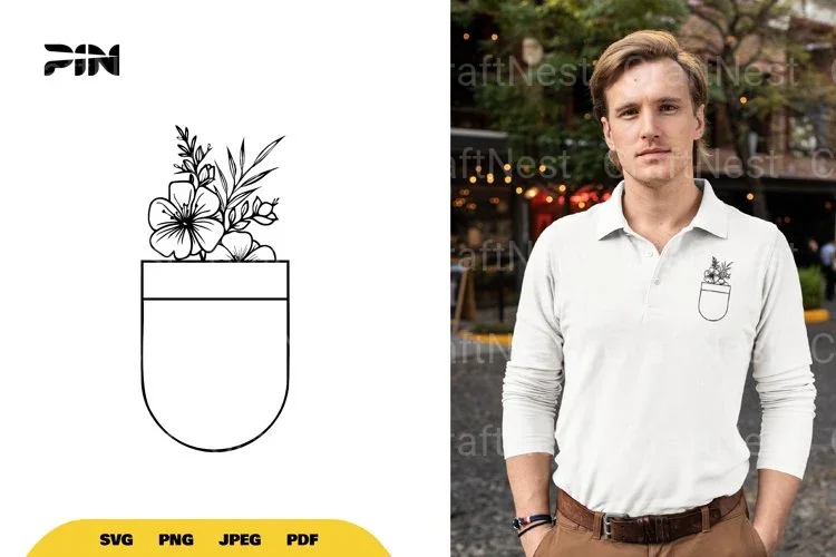 Flower in Pocket SVG Bundle