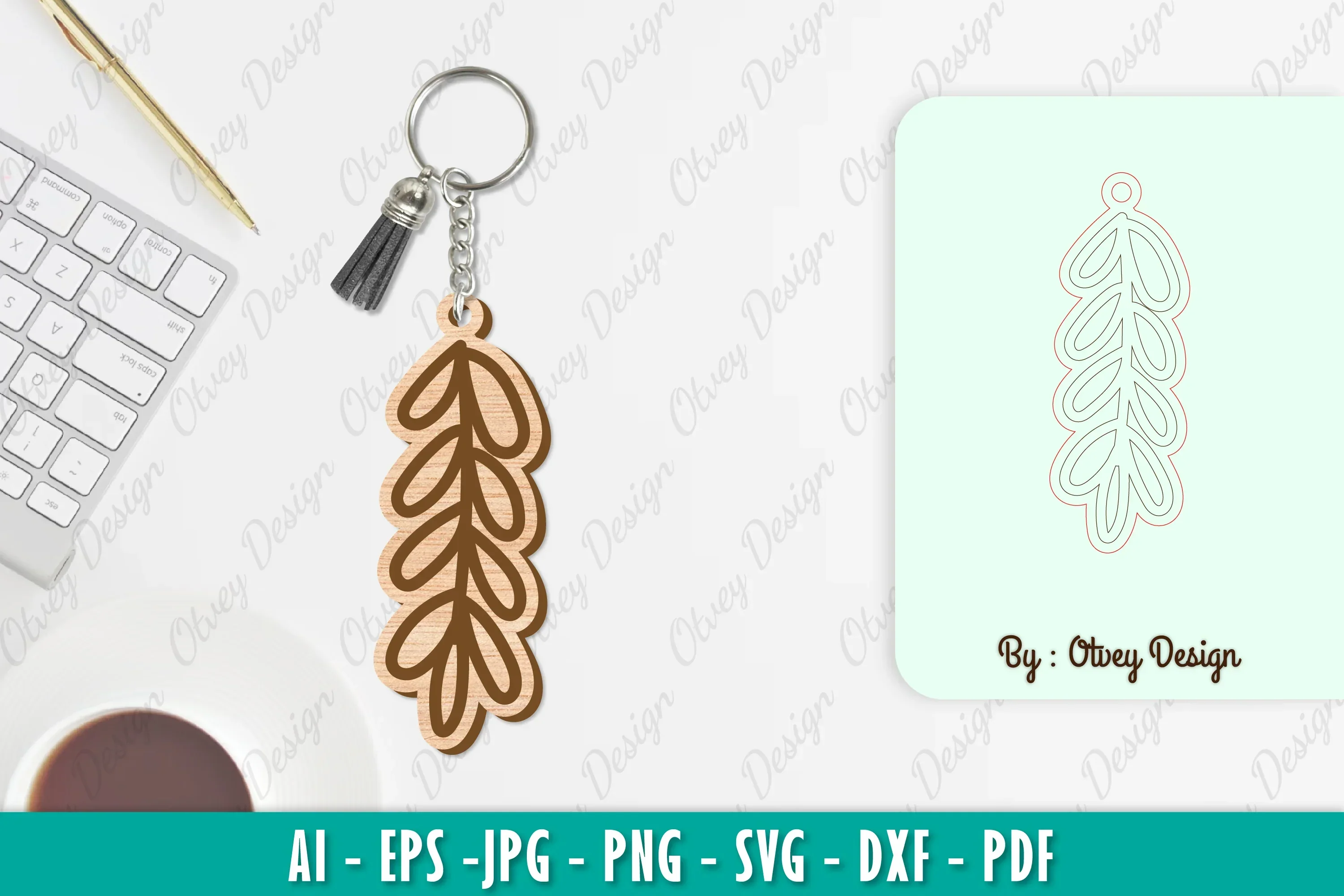 Flower Keychain SVG Bundle