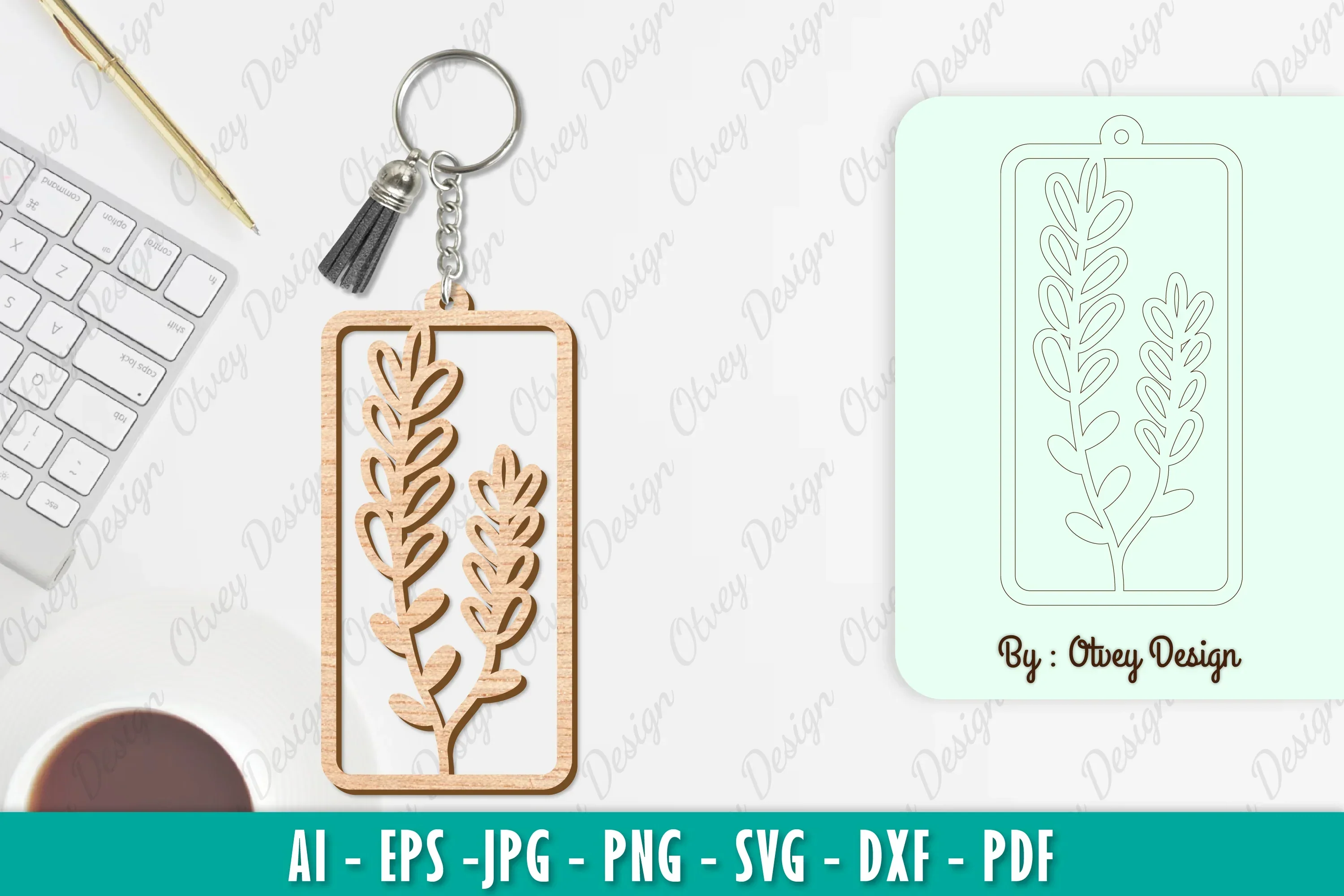 Flower Keychain SVG Bundle