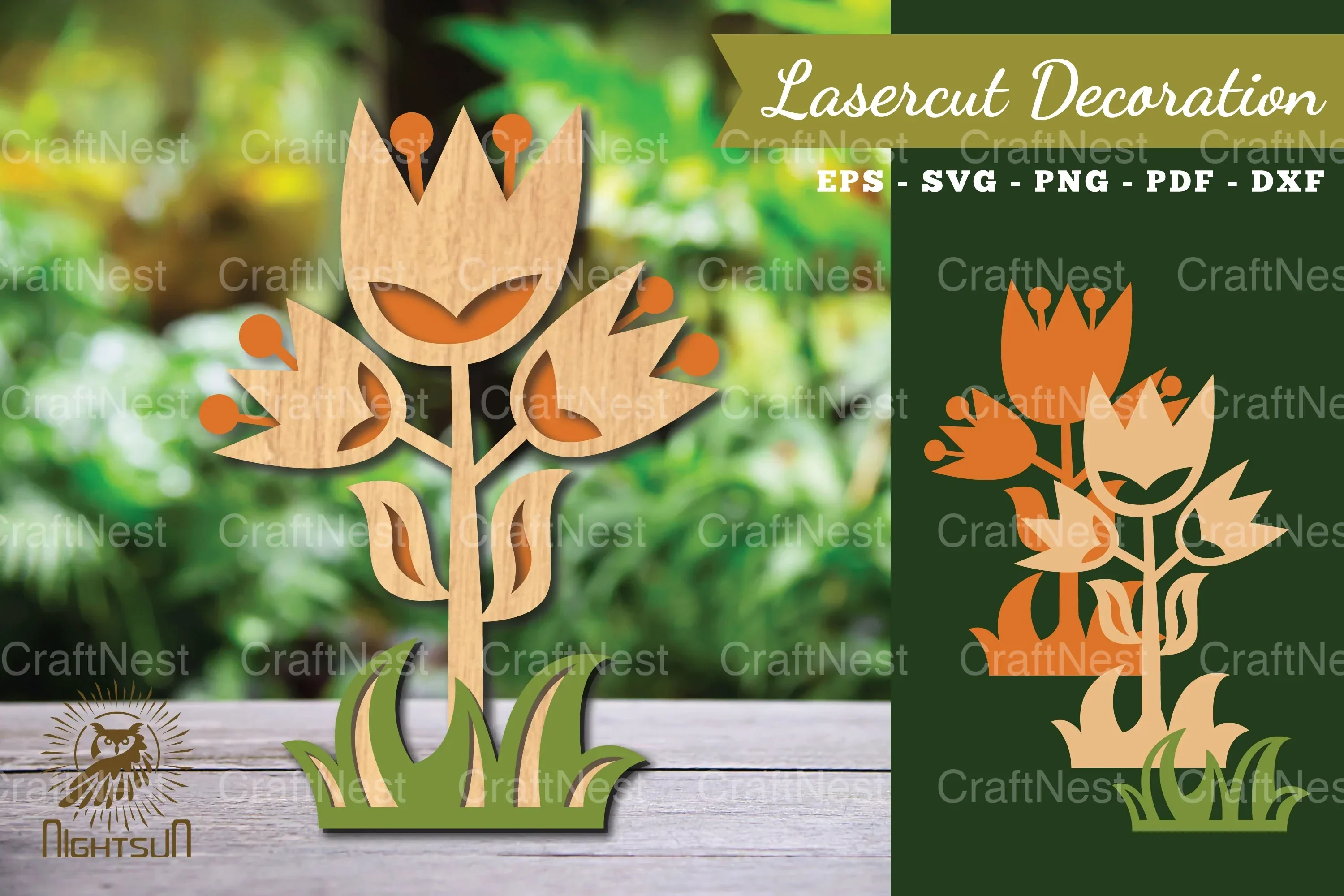 Flower Laser Cut Decoration Clipart Bundle