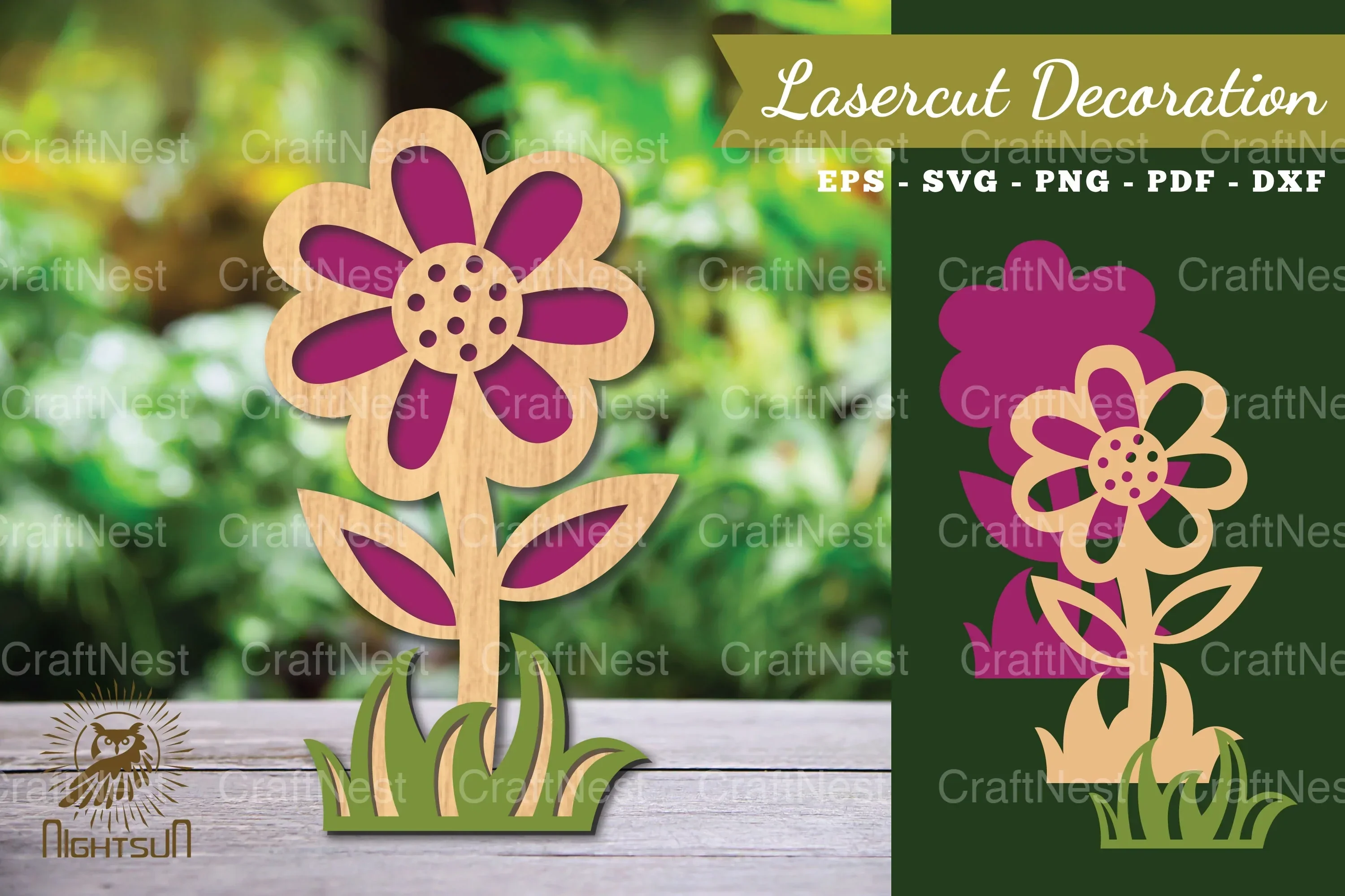 Flower Laser Cut Decoration Clipart Bundle