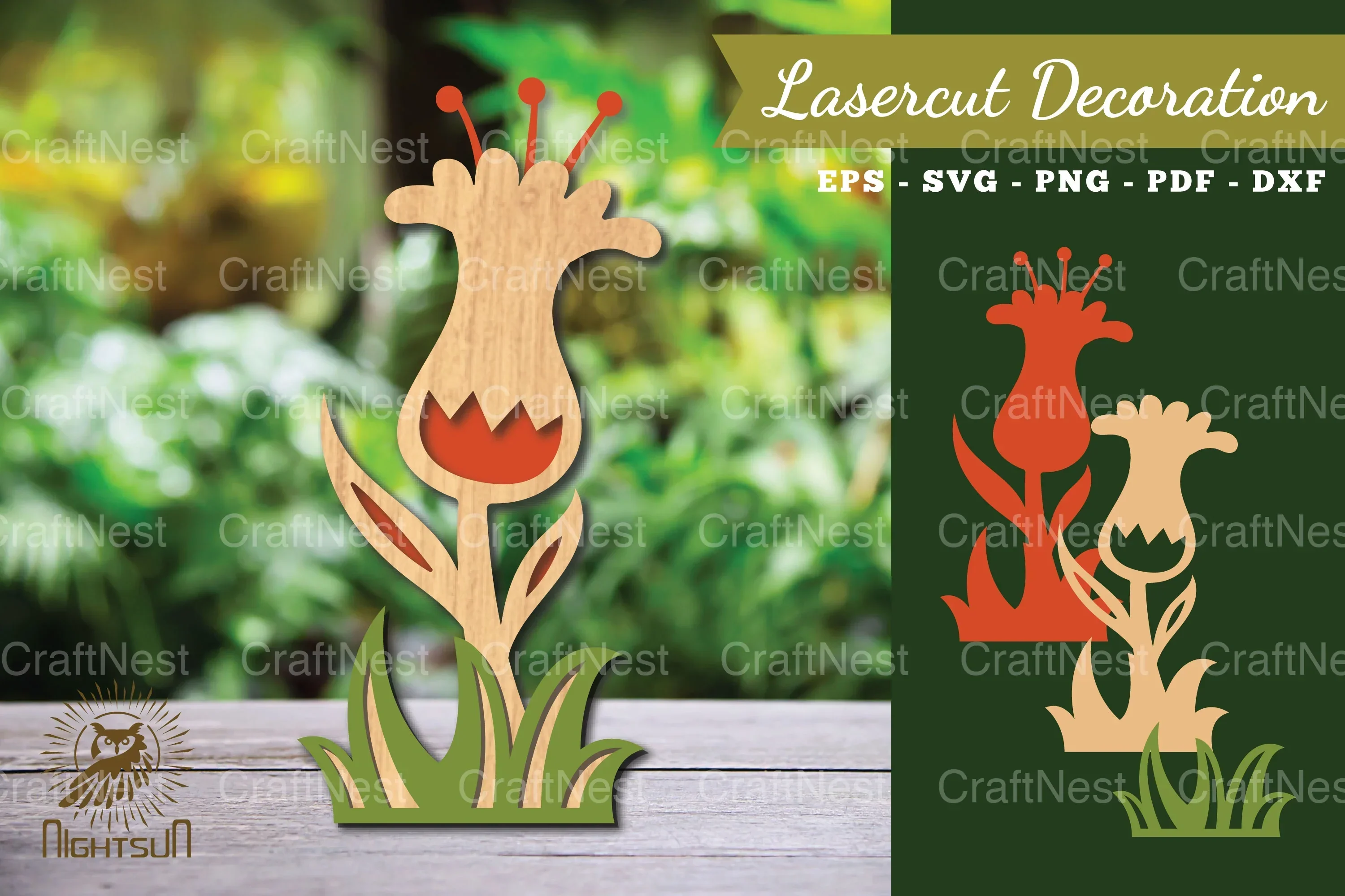 Flower Laser Cut Decoration Clipart Bundle