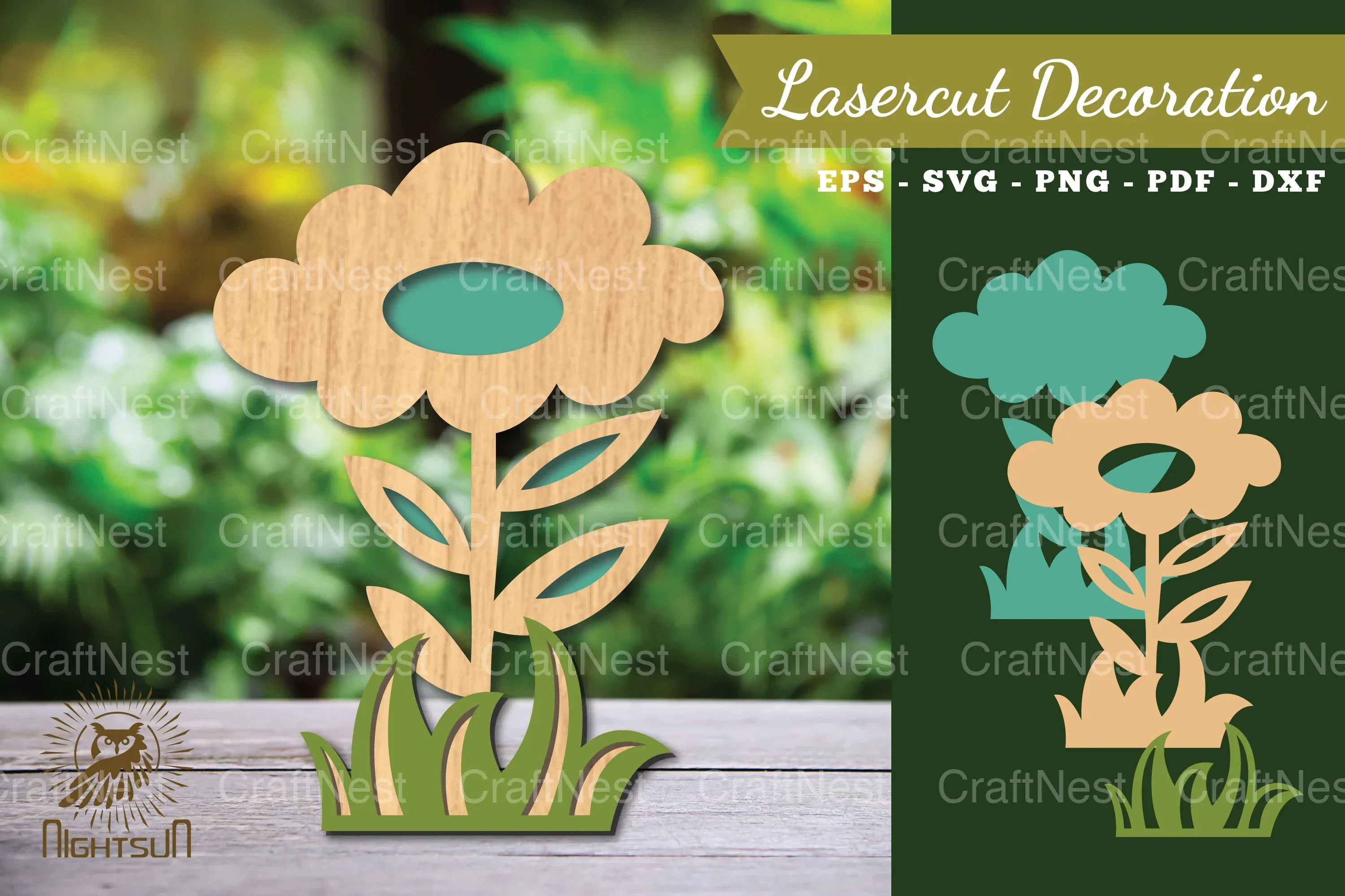 Flower Laser Cut Decoration Clipart Bundle