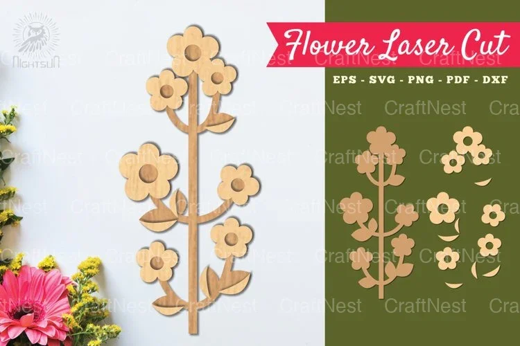 Flower Laser Cut Decoration Clipart Bundle