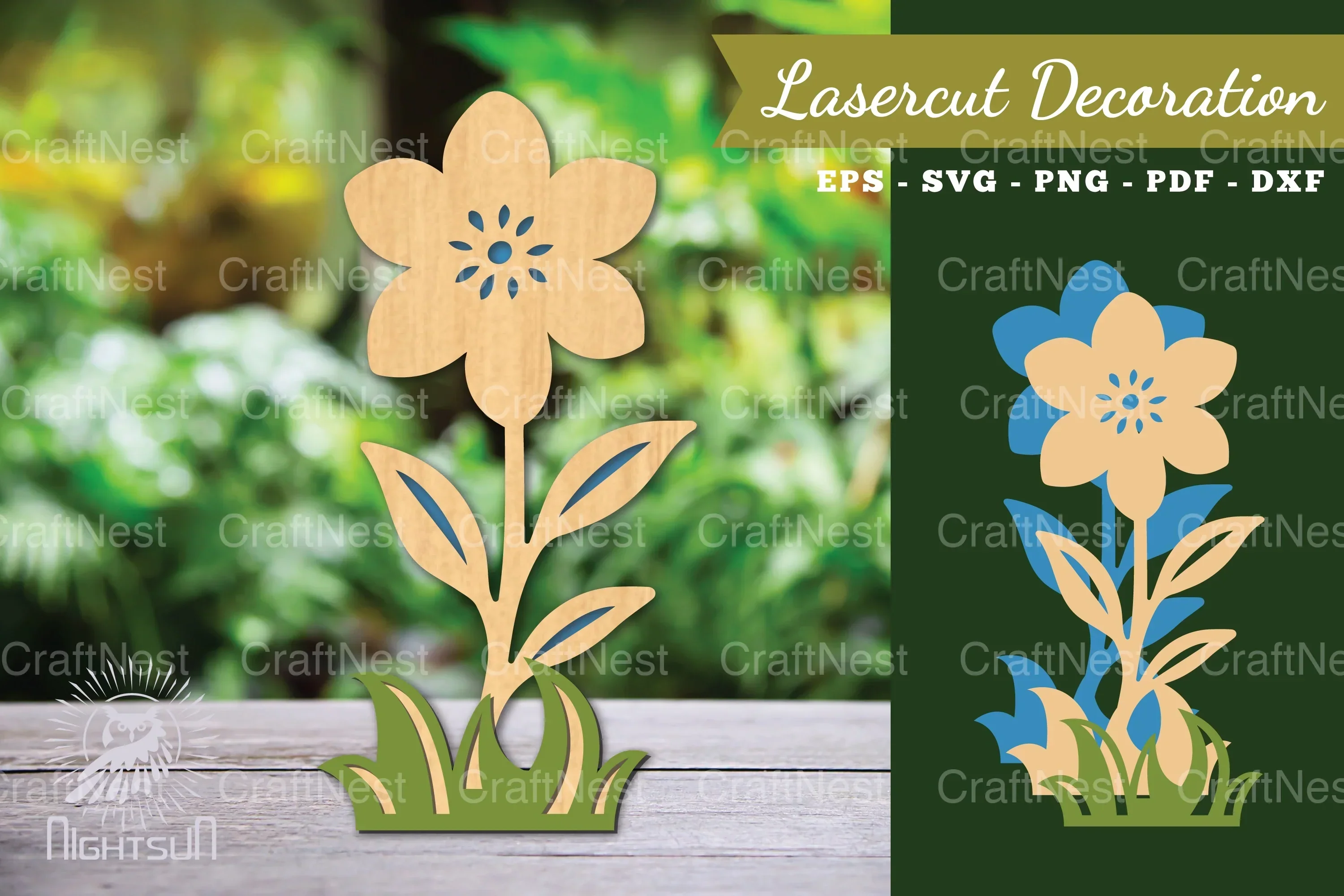 Flower Laser Cut Decoration Clipart Bundle