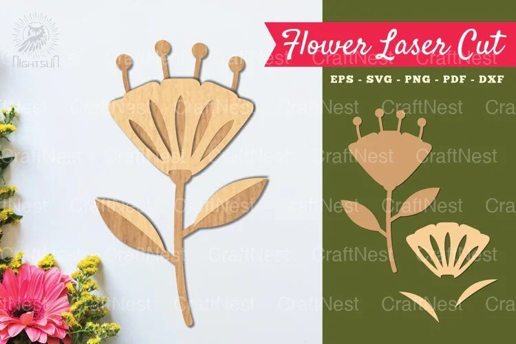 Flower Laser Cut Decoration Clipart Bundle