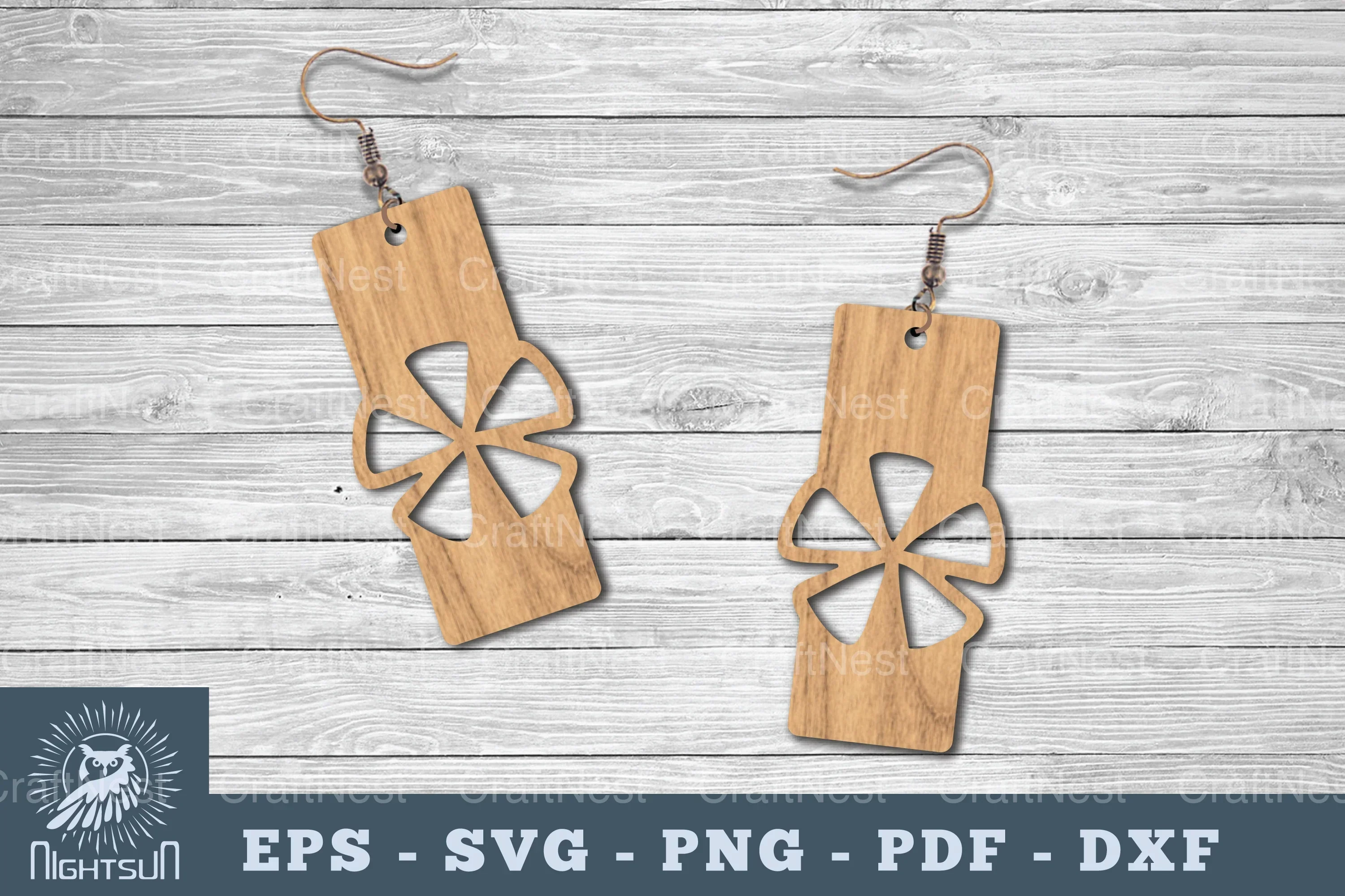 Flower Laser Cut Earrings SVG Bundle