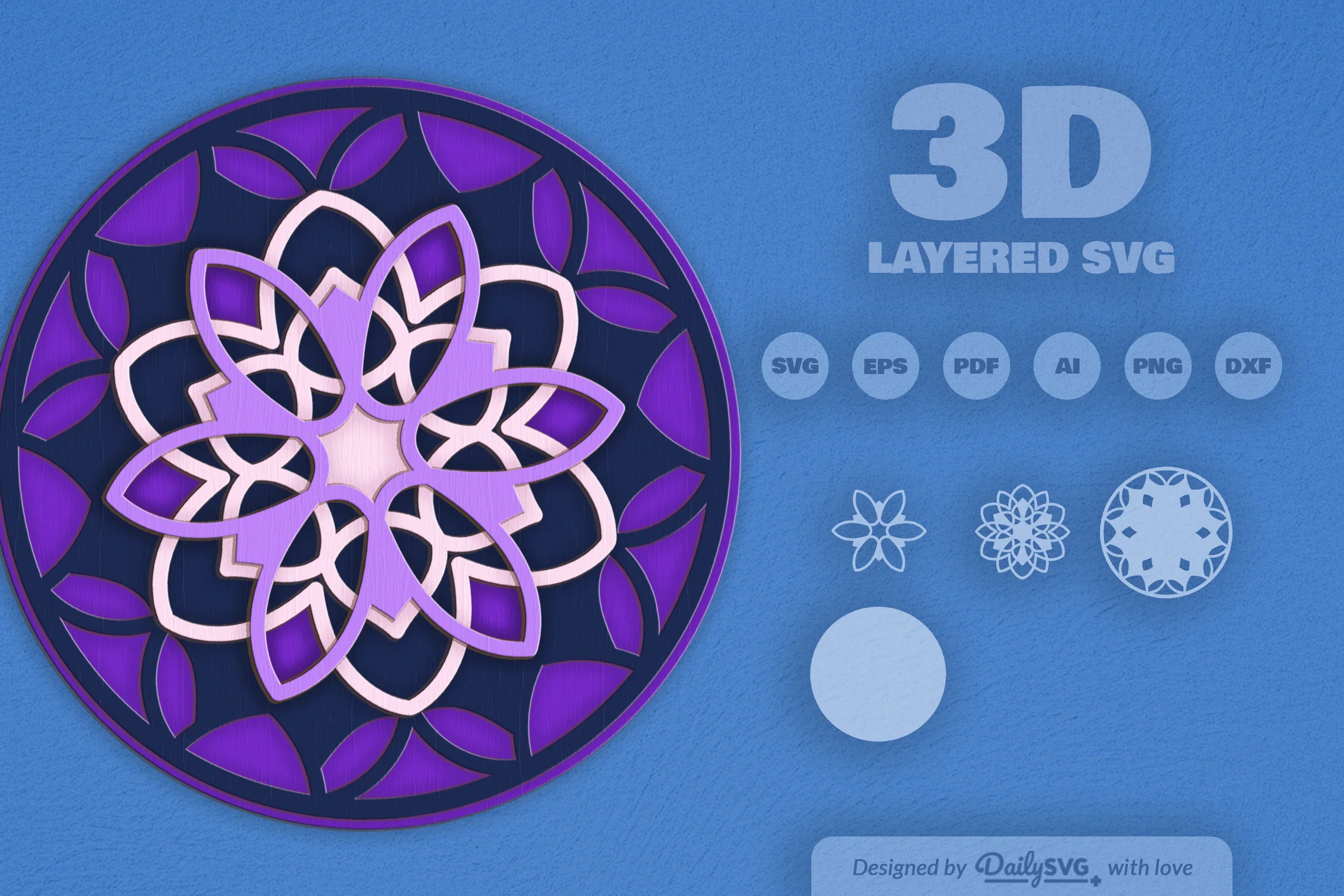 Flower Mandala Laser Cut SVG Bundle - Image 2