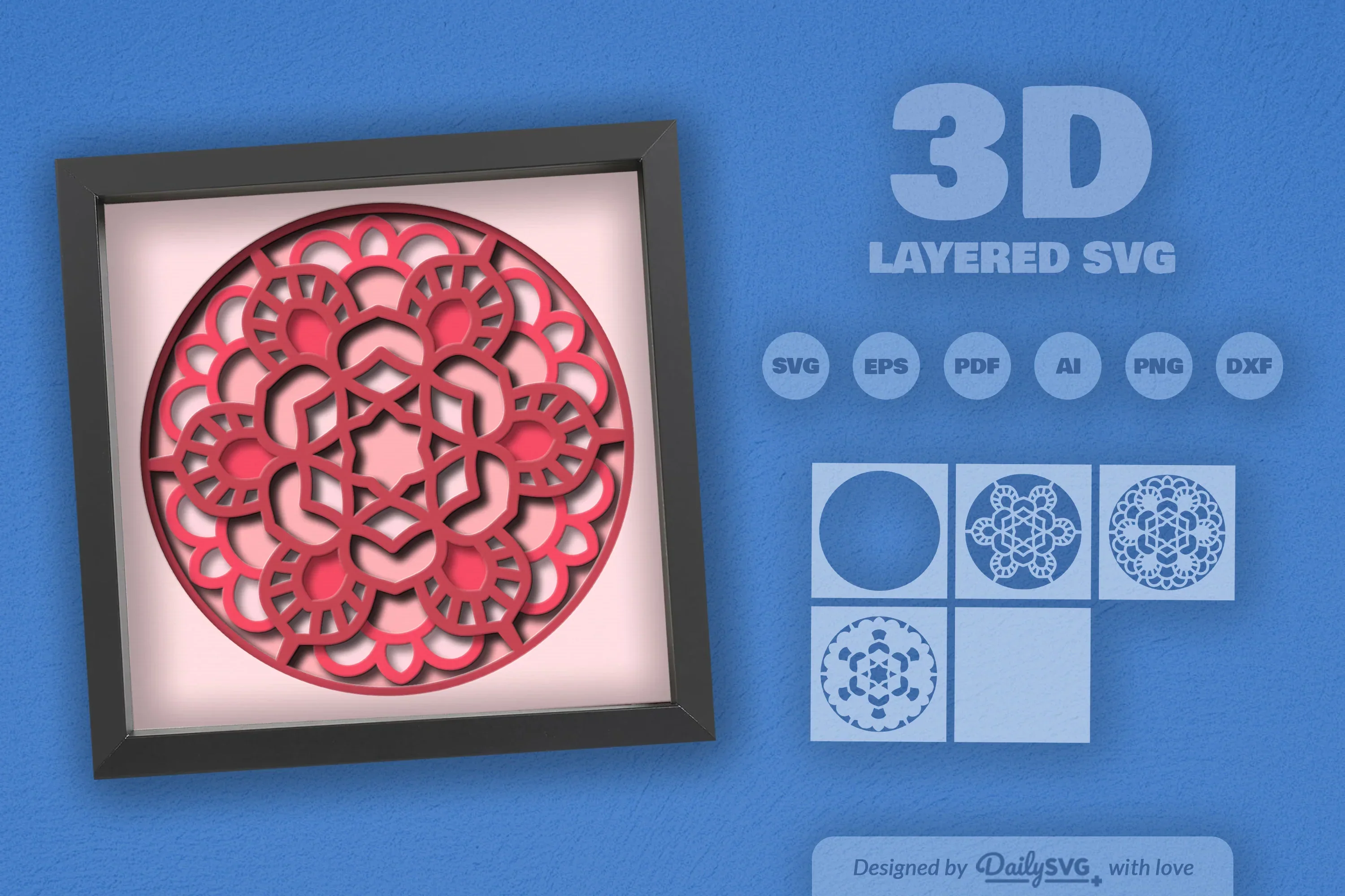 Flower Mandala Paper Cut SVG Bundle - Image 2