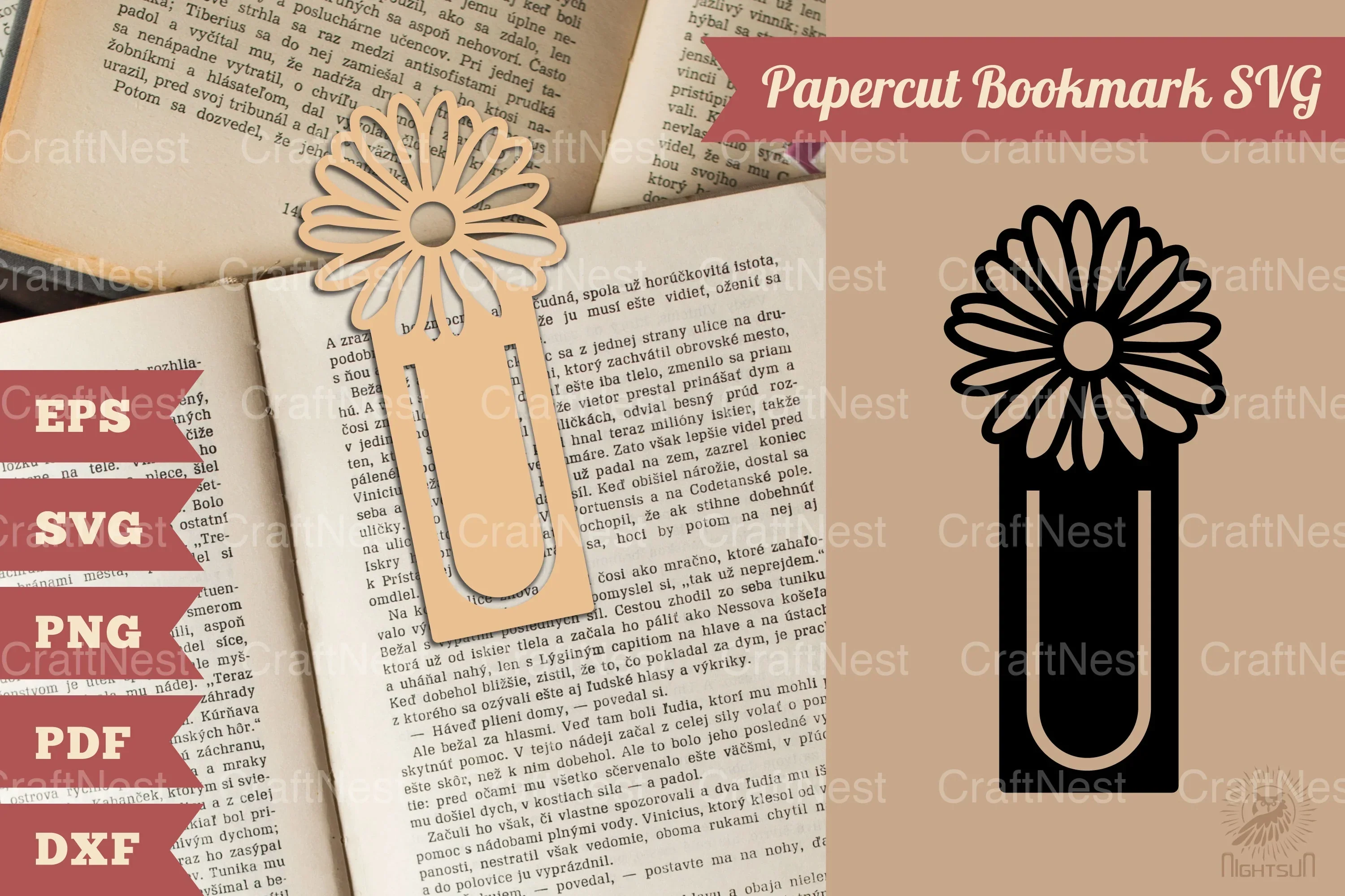 Flower Papercut Bookmark SVG Bundle