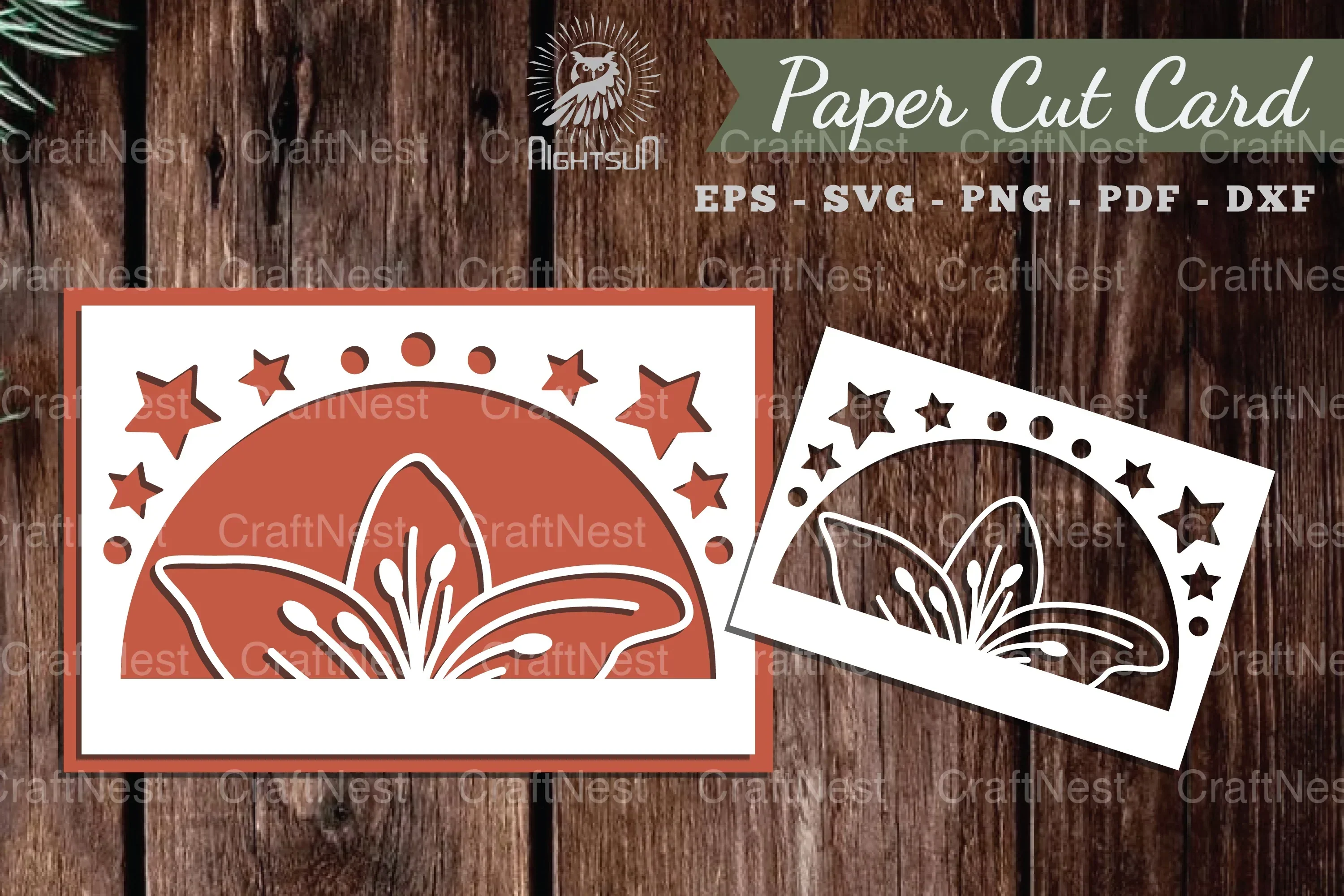Flower Papercut Card SVG Bundle