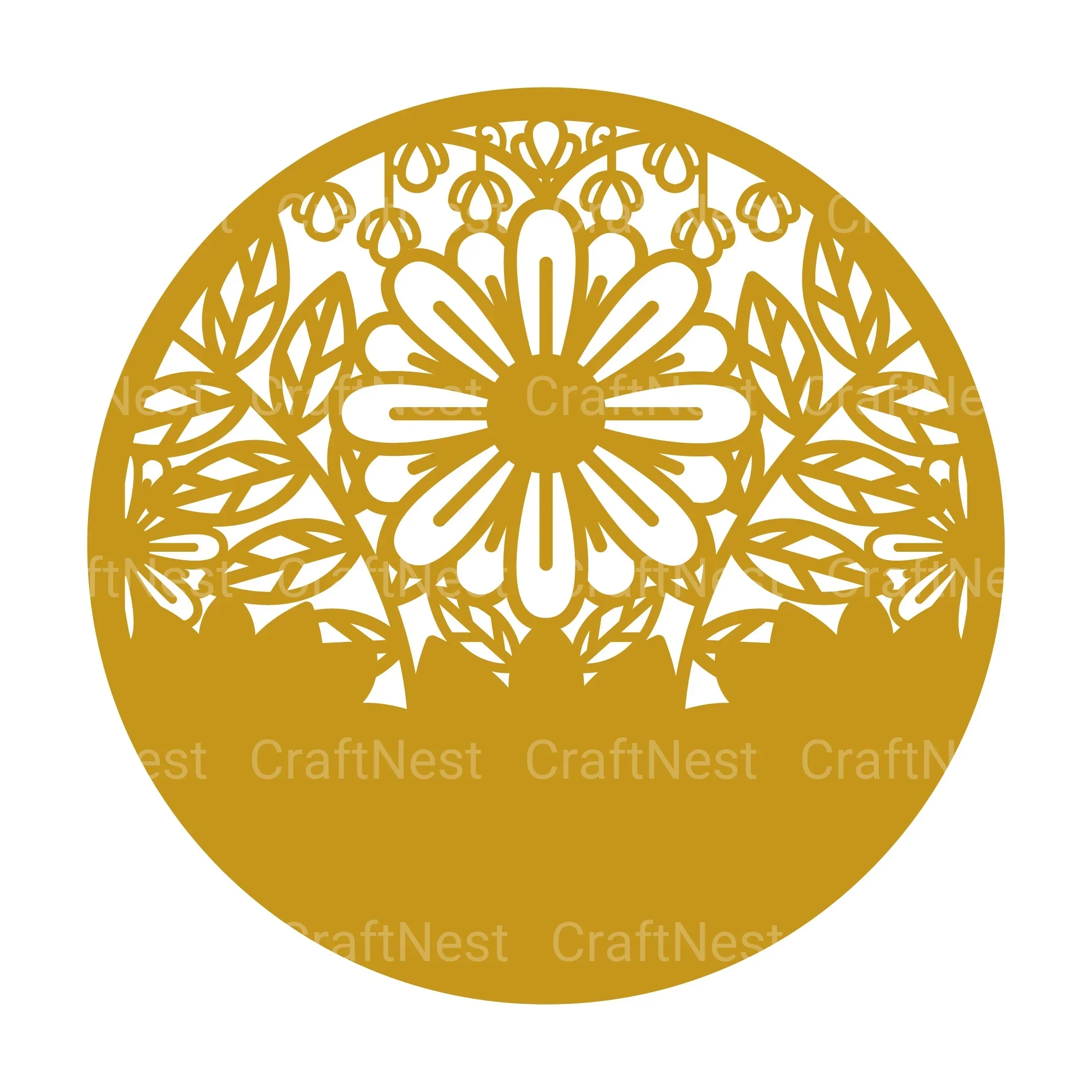 Flower Round 3D Layered Papercut Clipart Bundle - Image 4