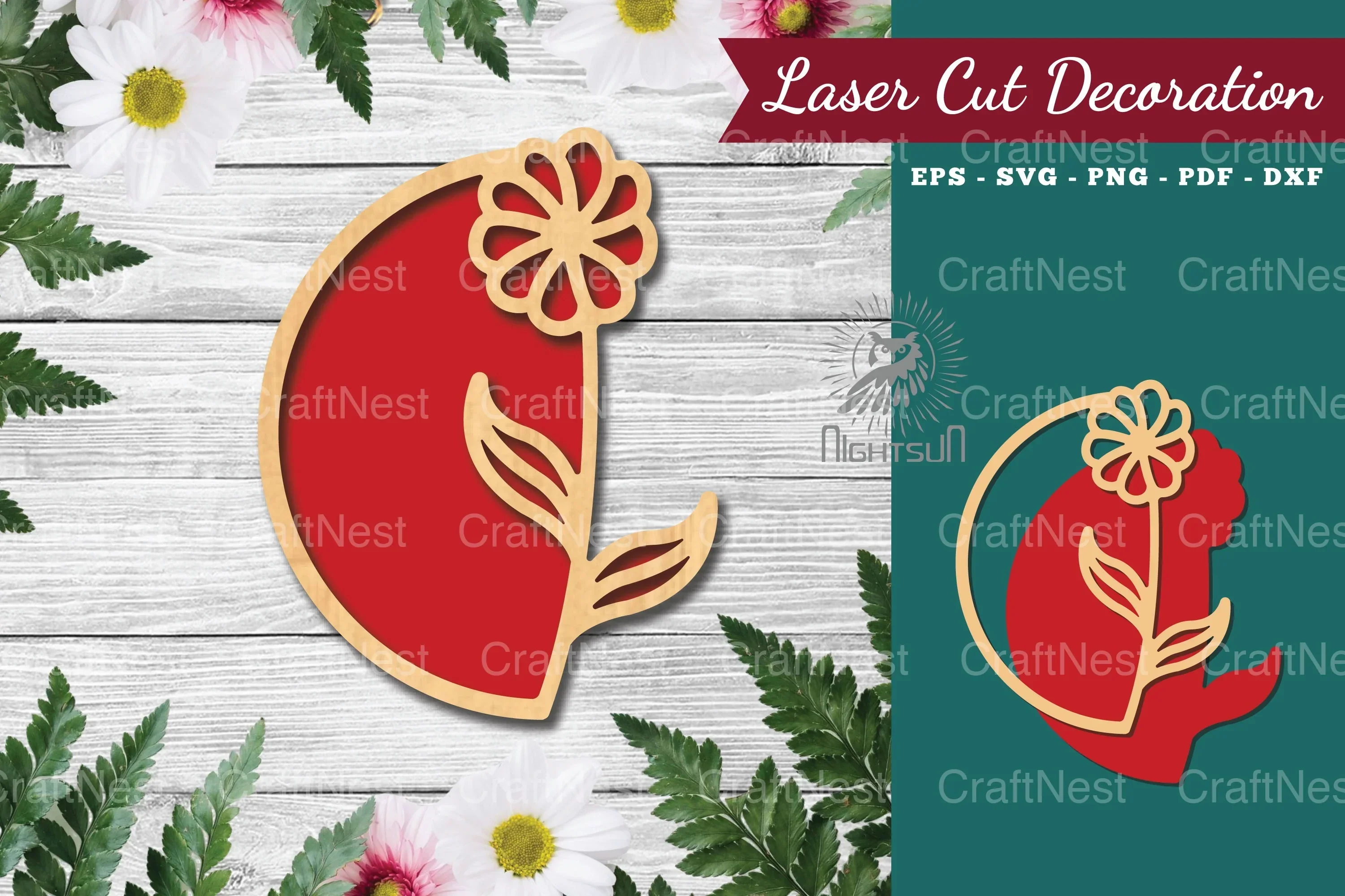 Flower Sign Laser Cut Decoration Bundle
